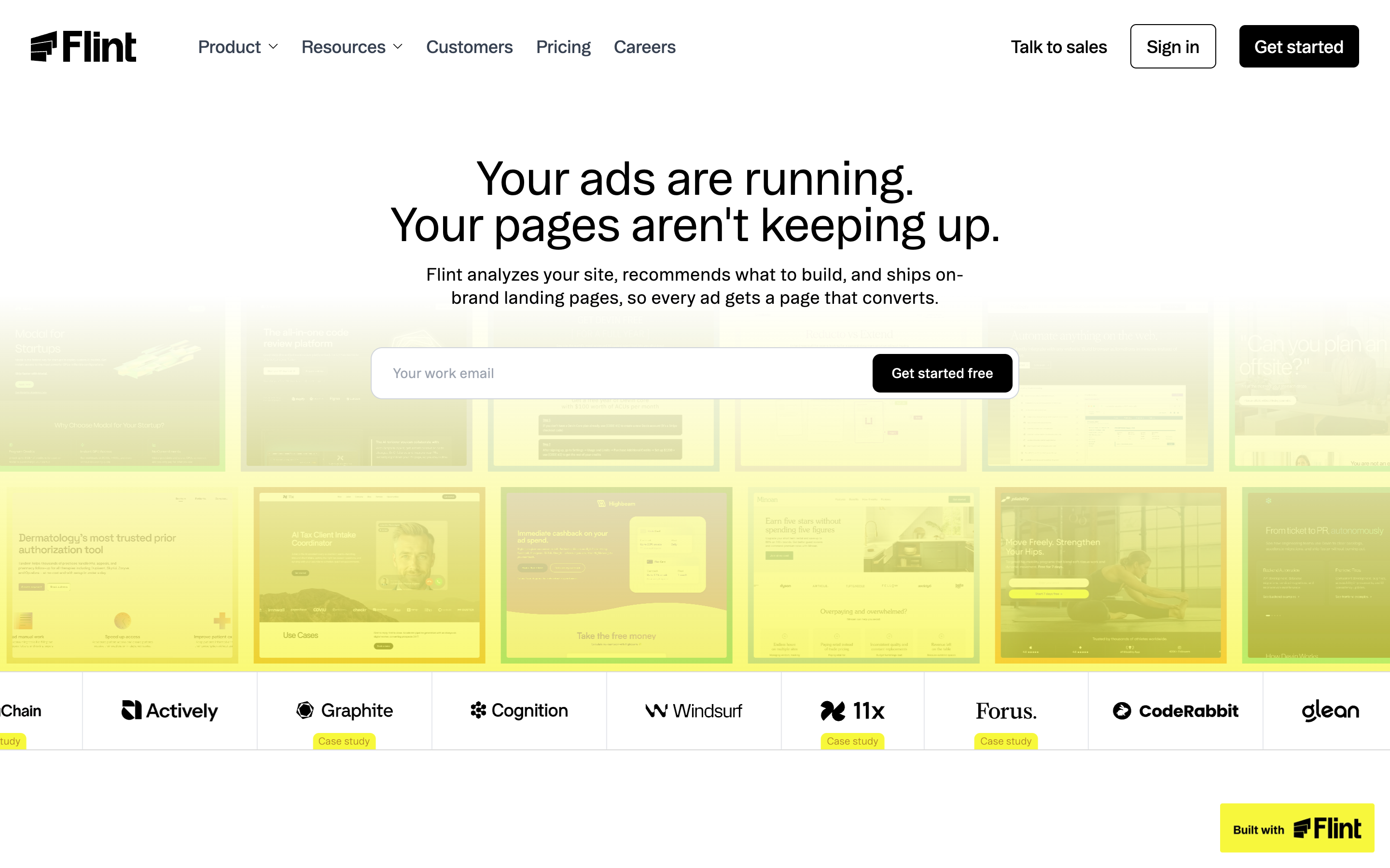 Tryflint website screenshot