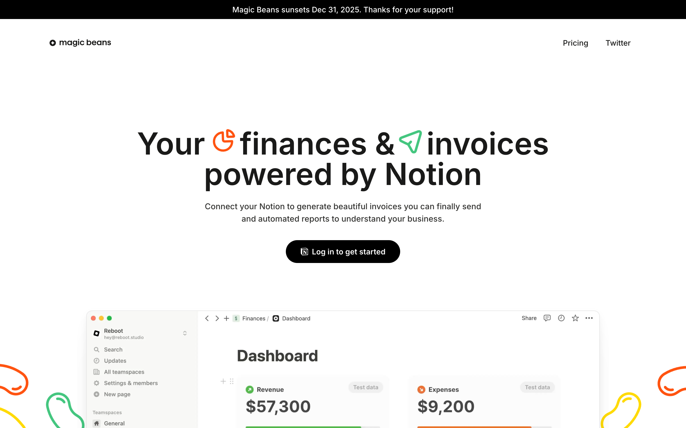 Magicbeans website screenshot