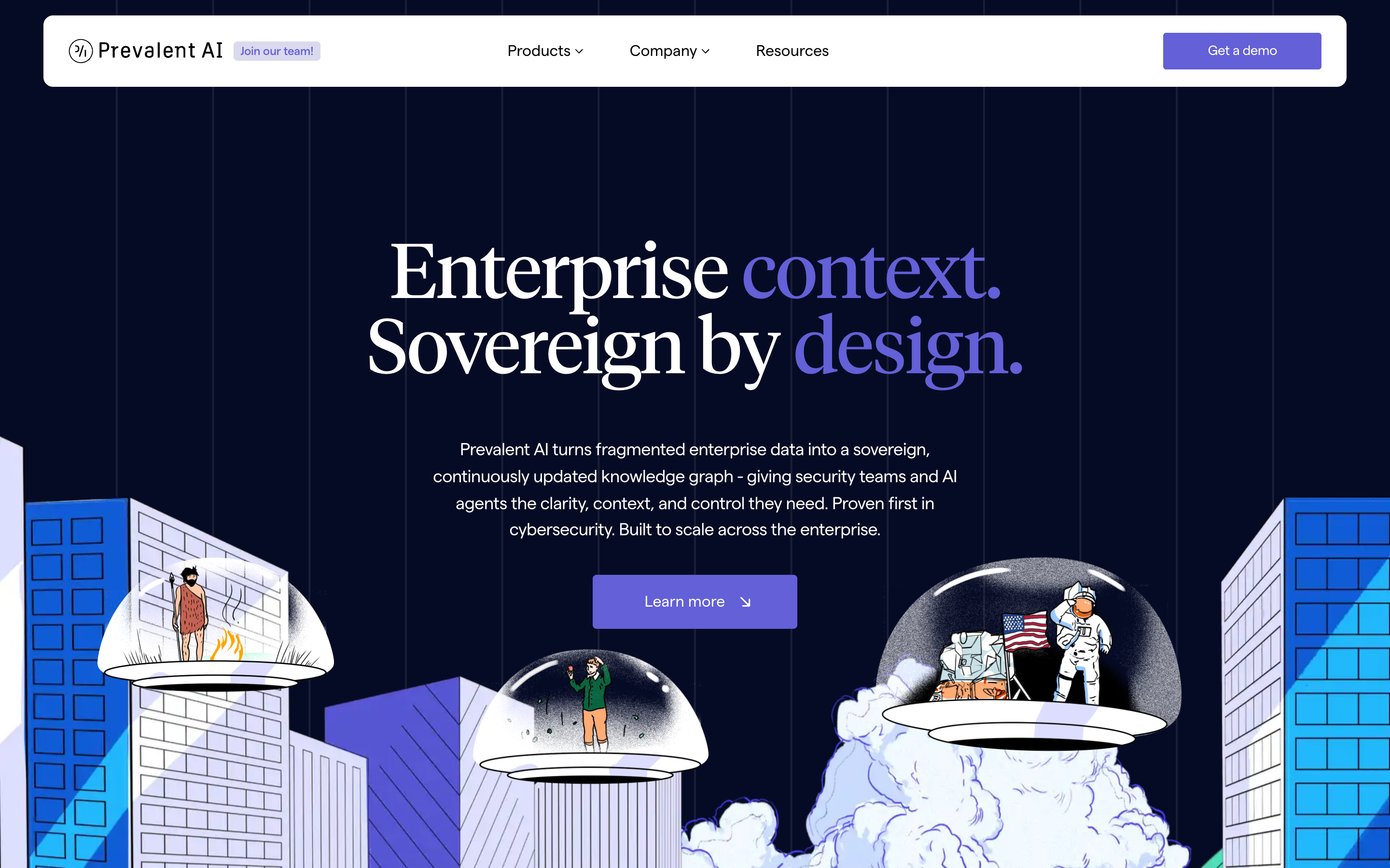 Prevalent website screenshot