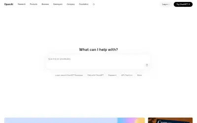 OpenAI website screenshot