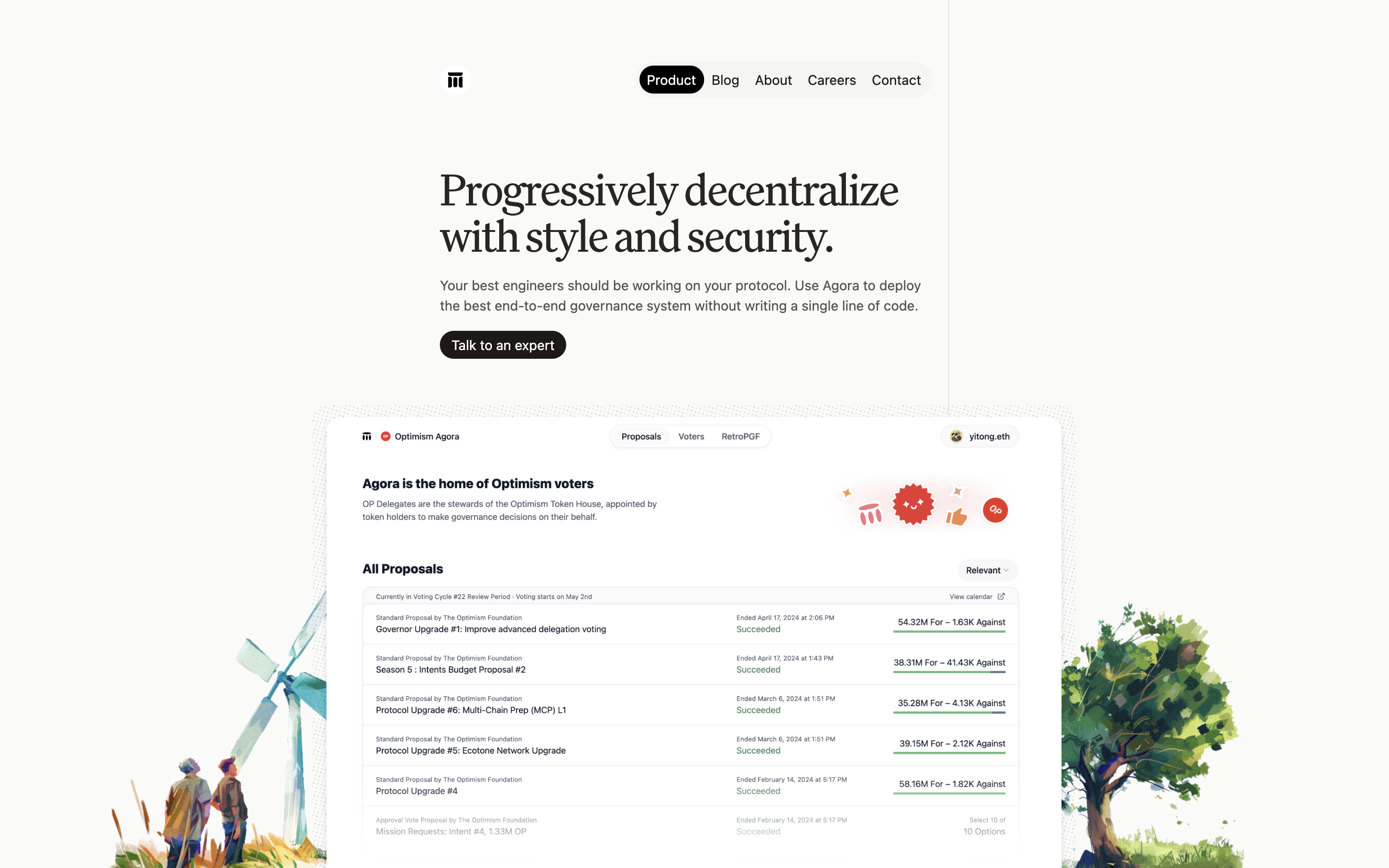 Agora website screenshot