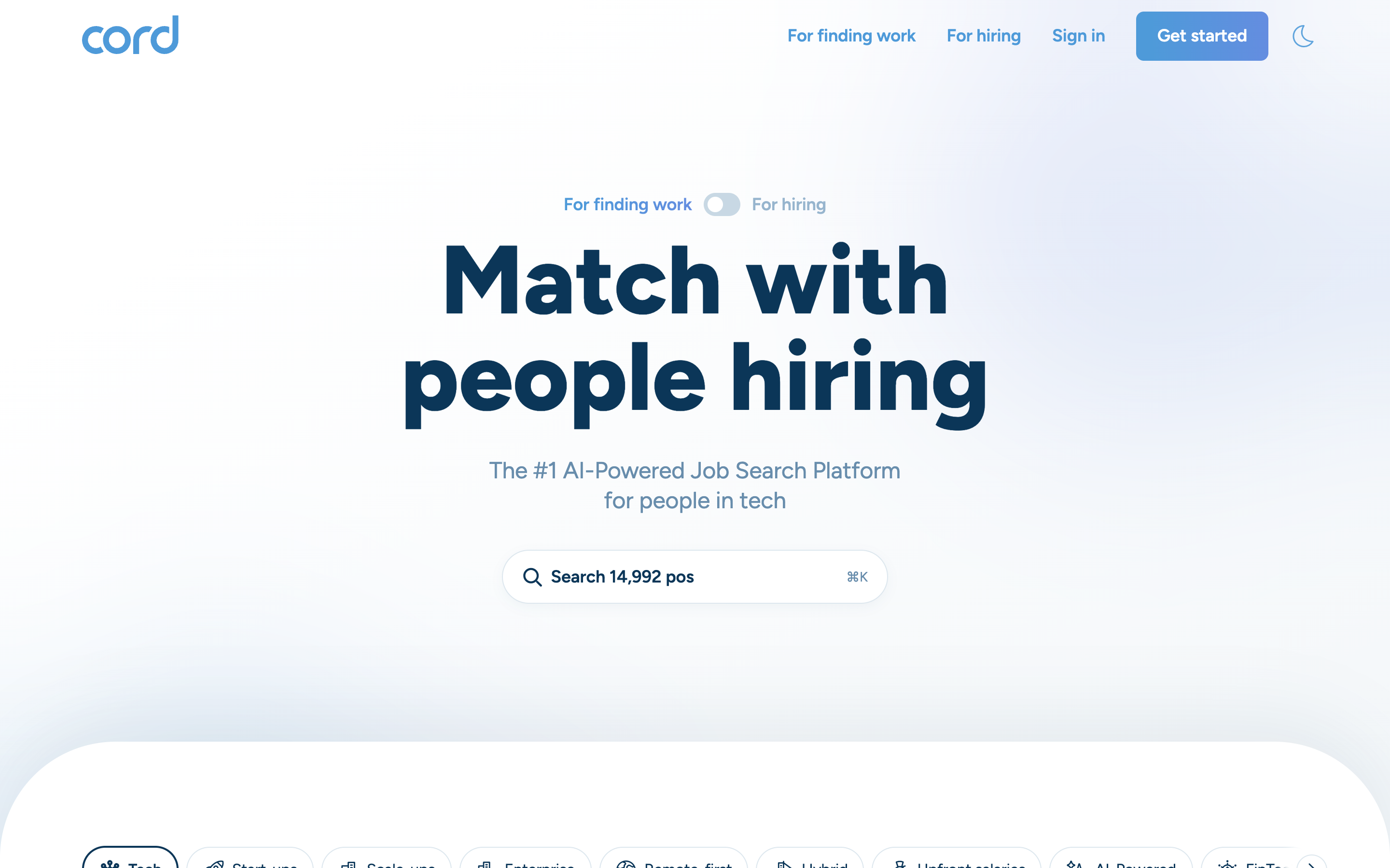Cord website screenshot