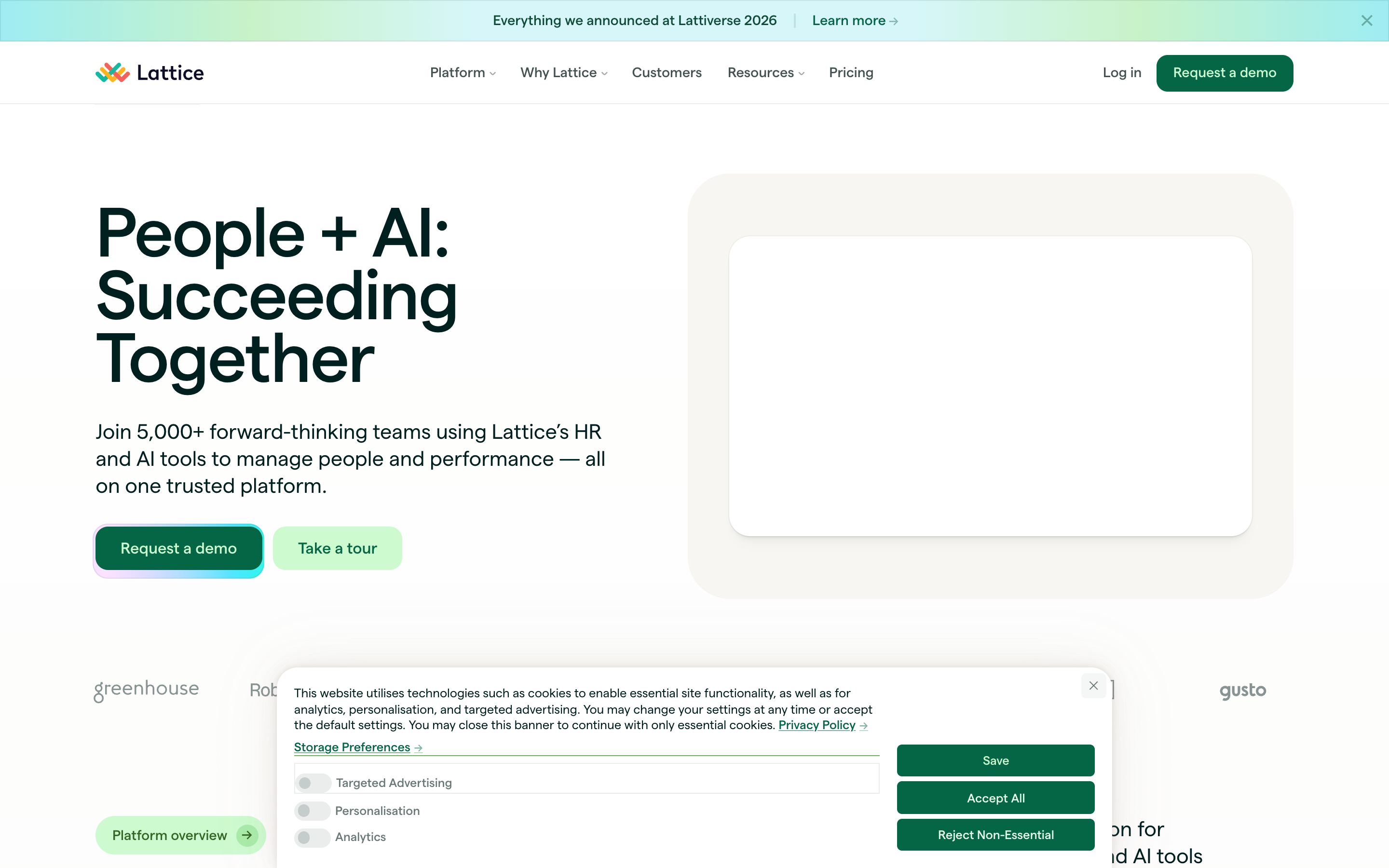 Lattice website screenshot