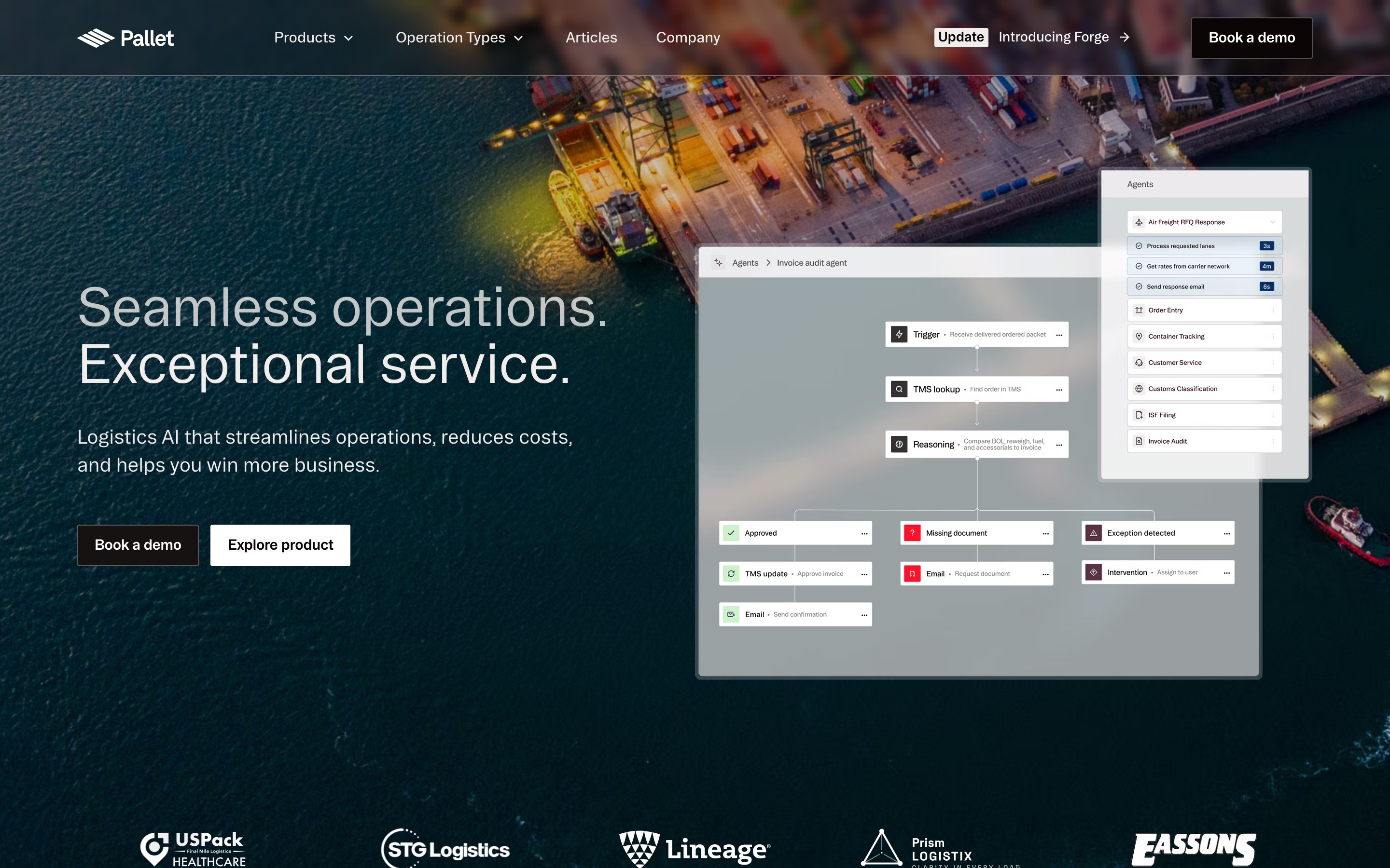 Pallet website screenshot