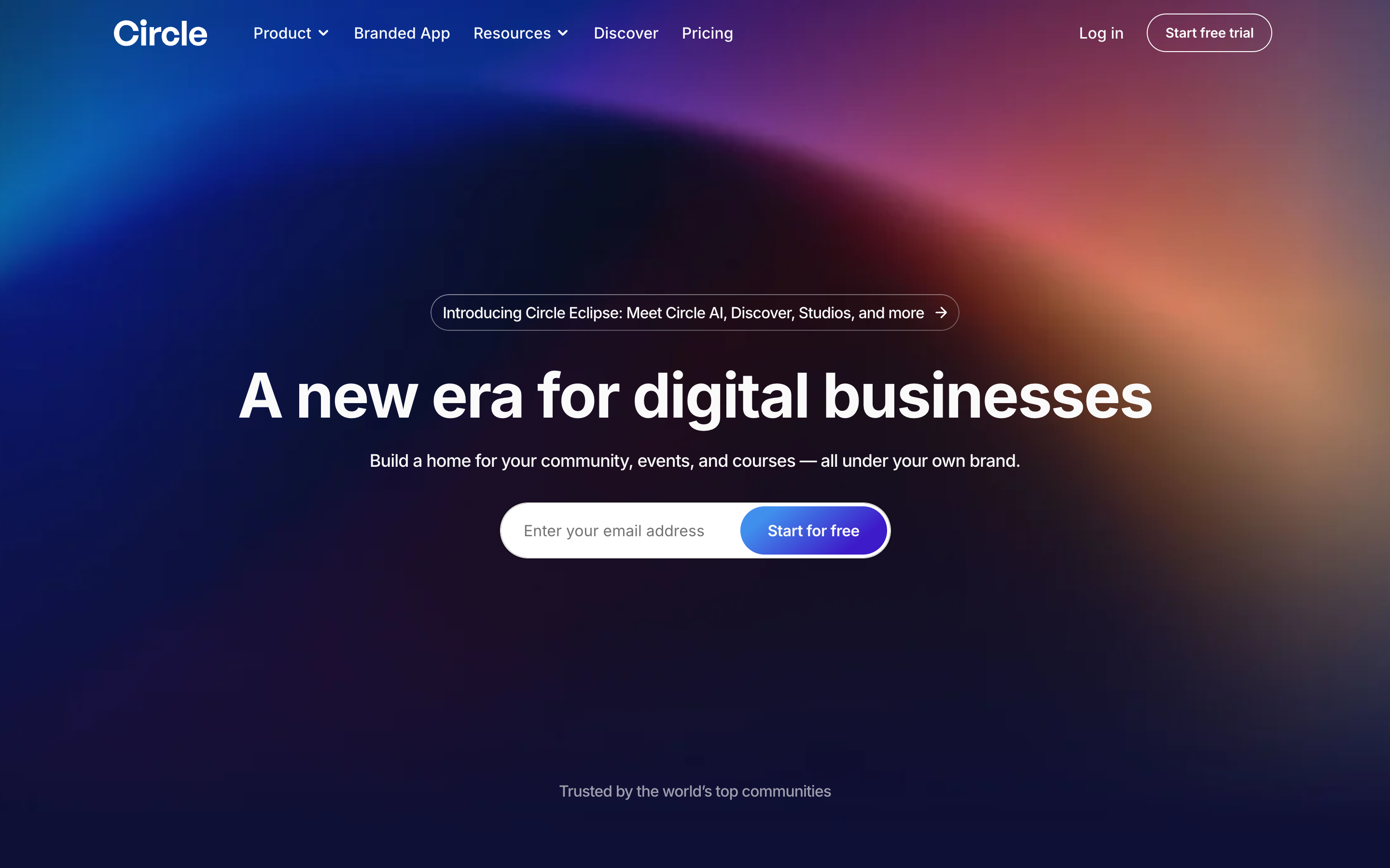 Circle website screenshot