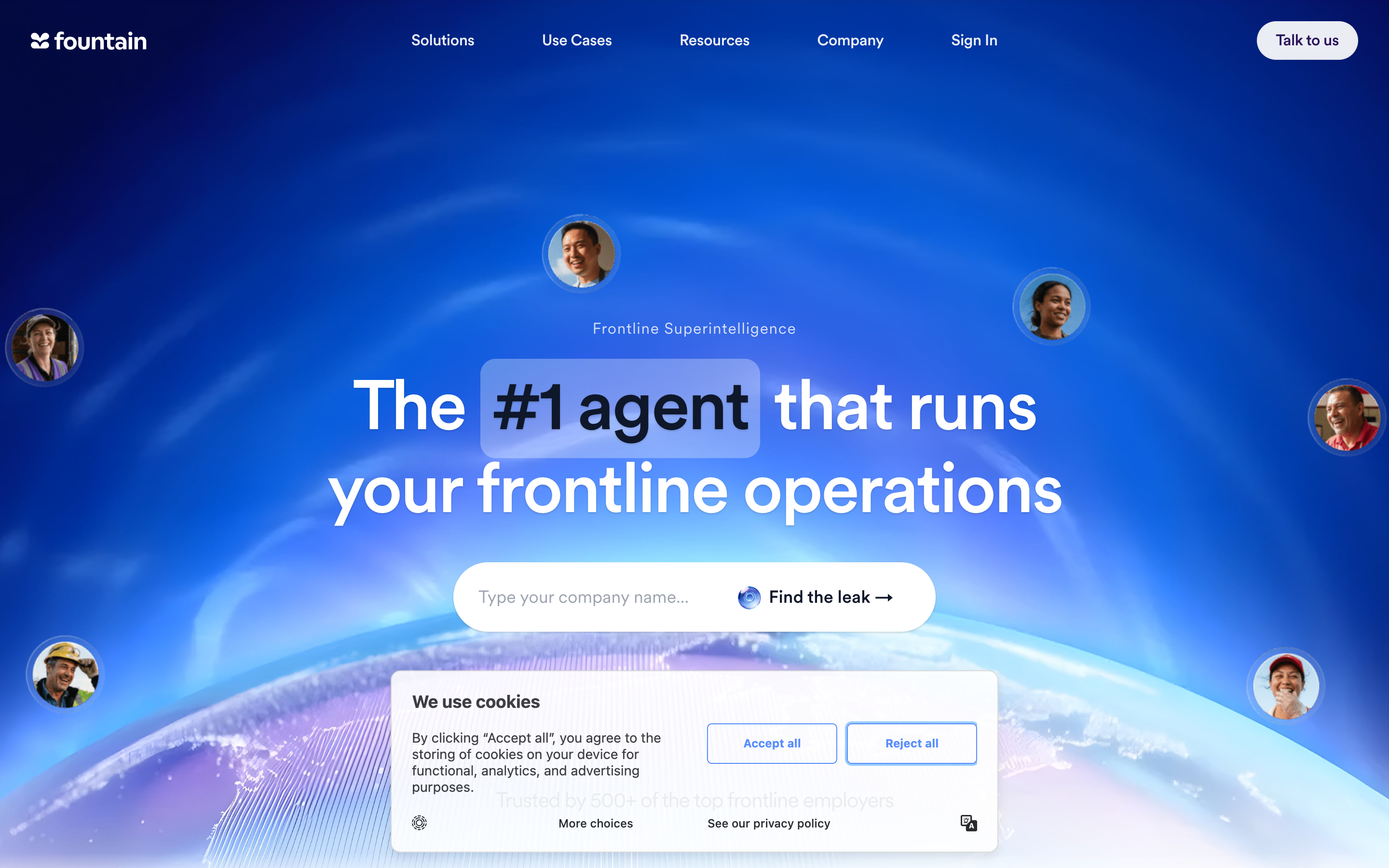 Fountain website screenshot