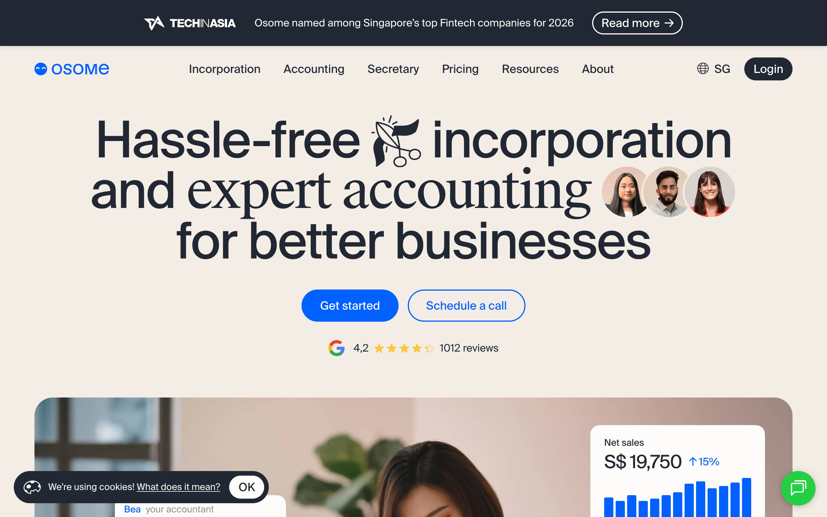 Osome website screenshot