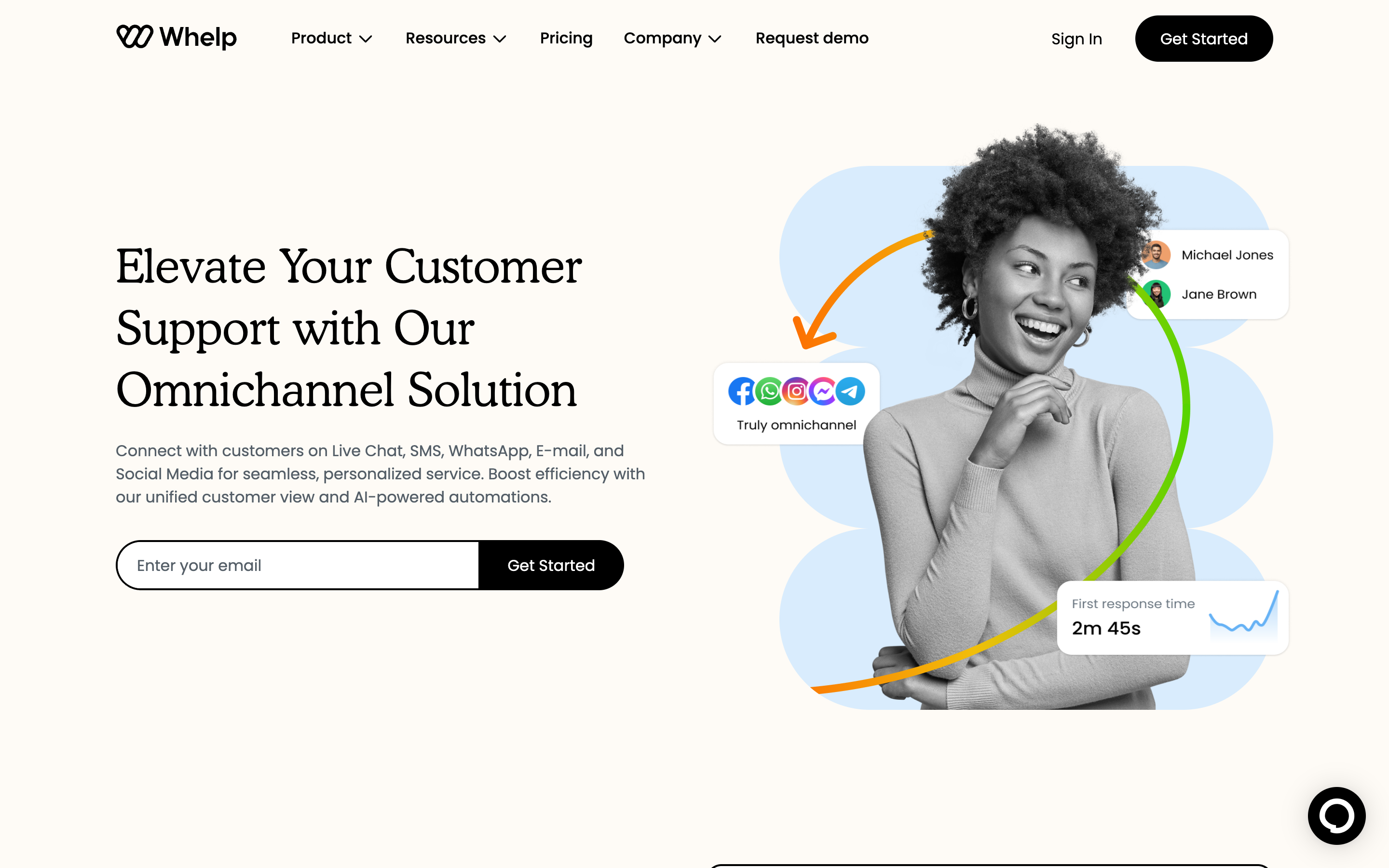 Whelp website screenshot