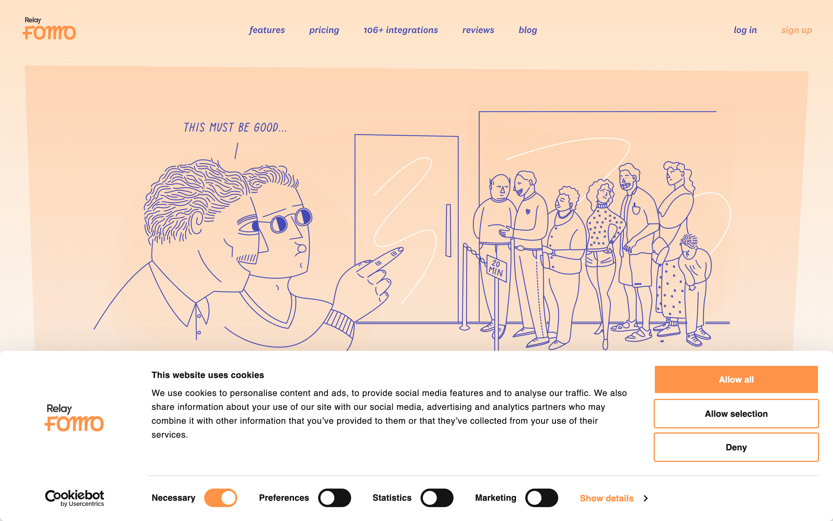 Fomo website screenshot