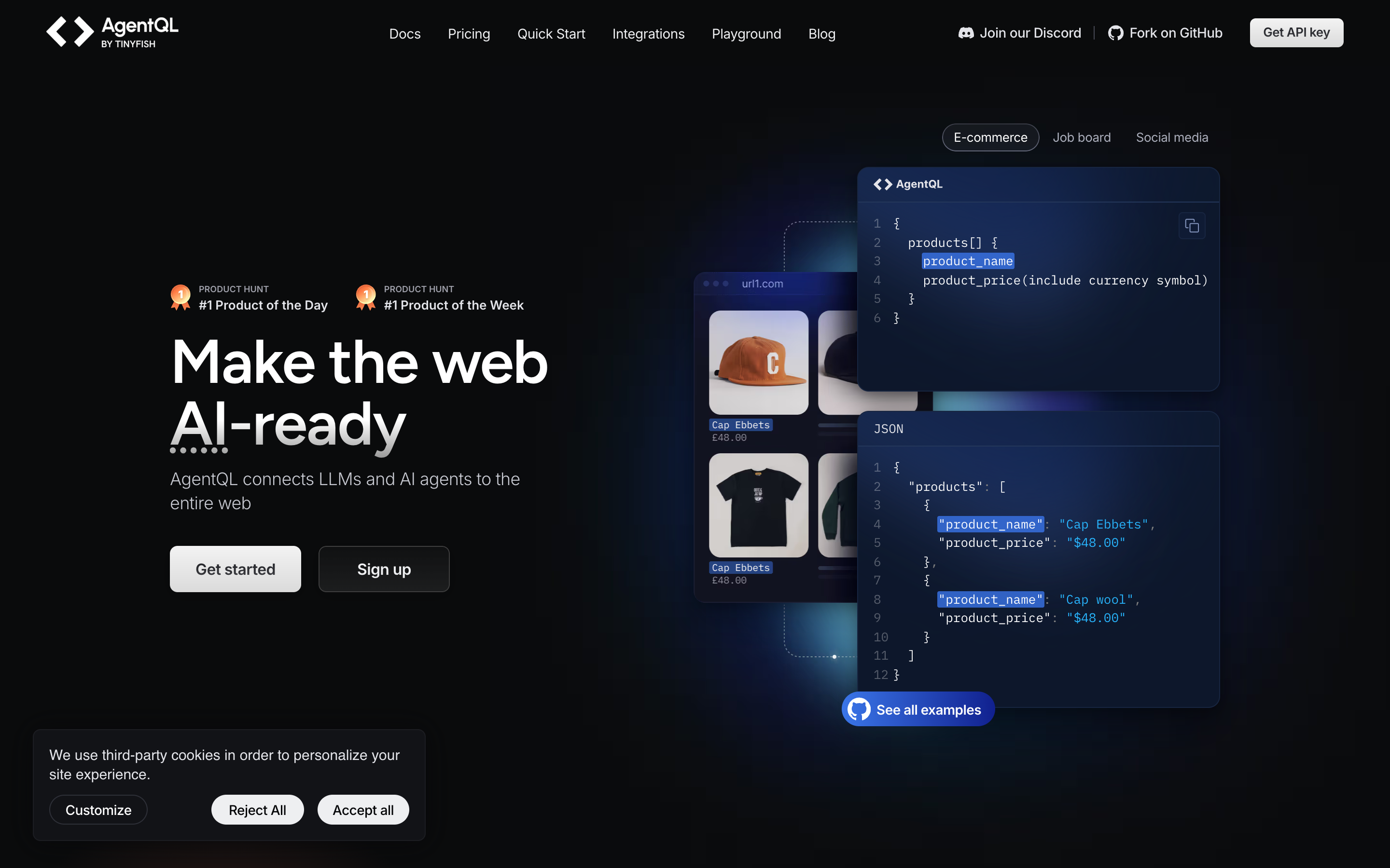 Agentql website screenshot