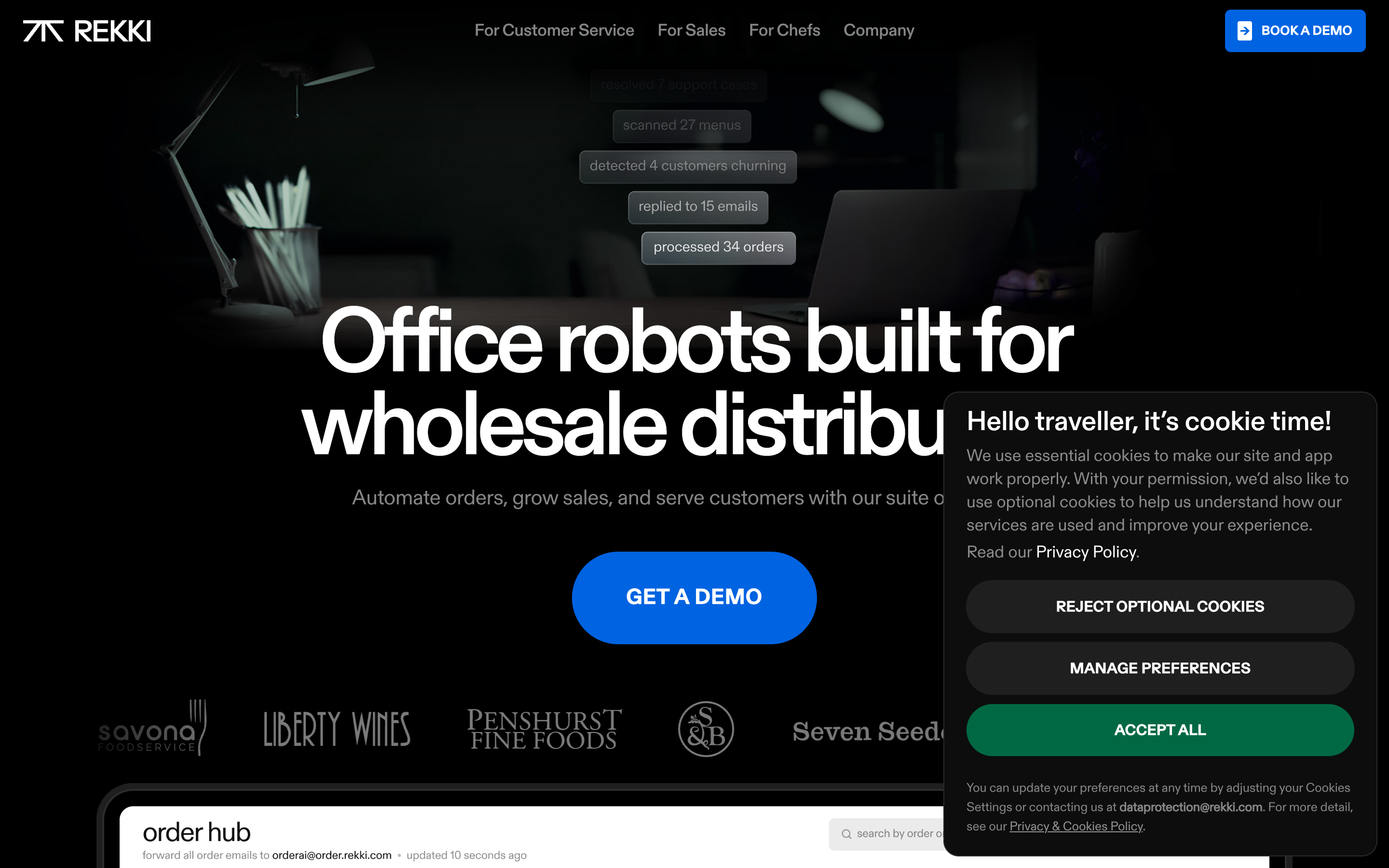 Rekki website screenshot