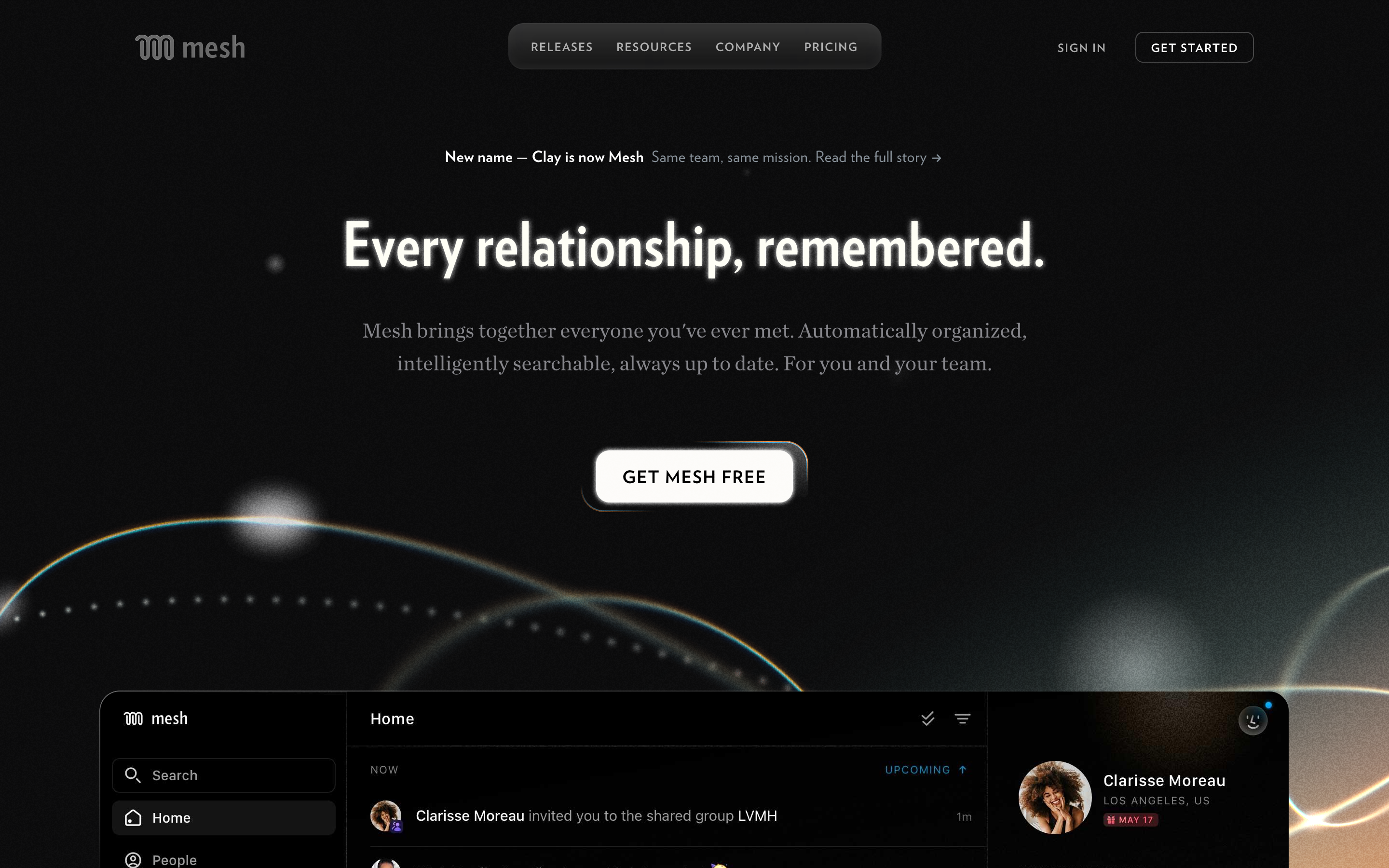 Clay (EARTH) website screenshot