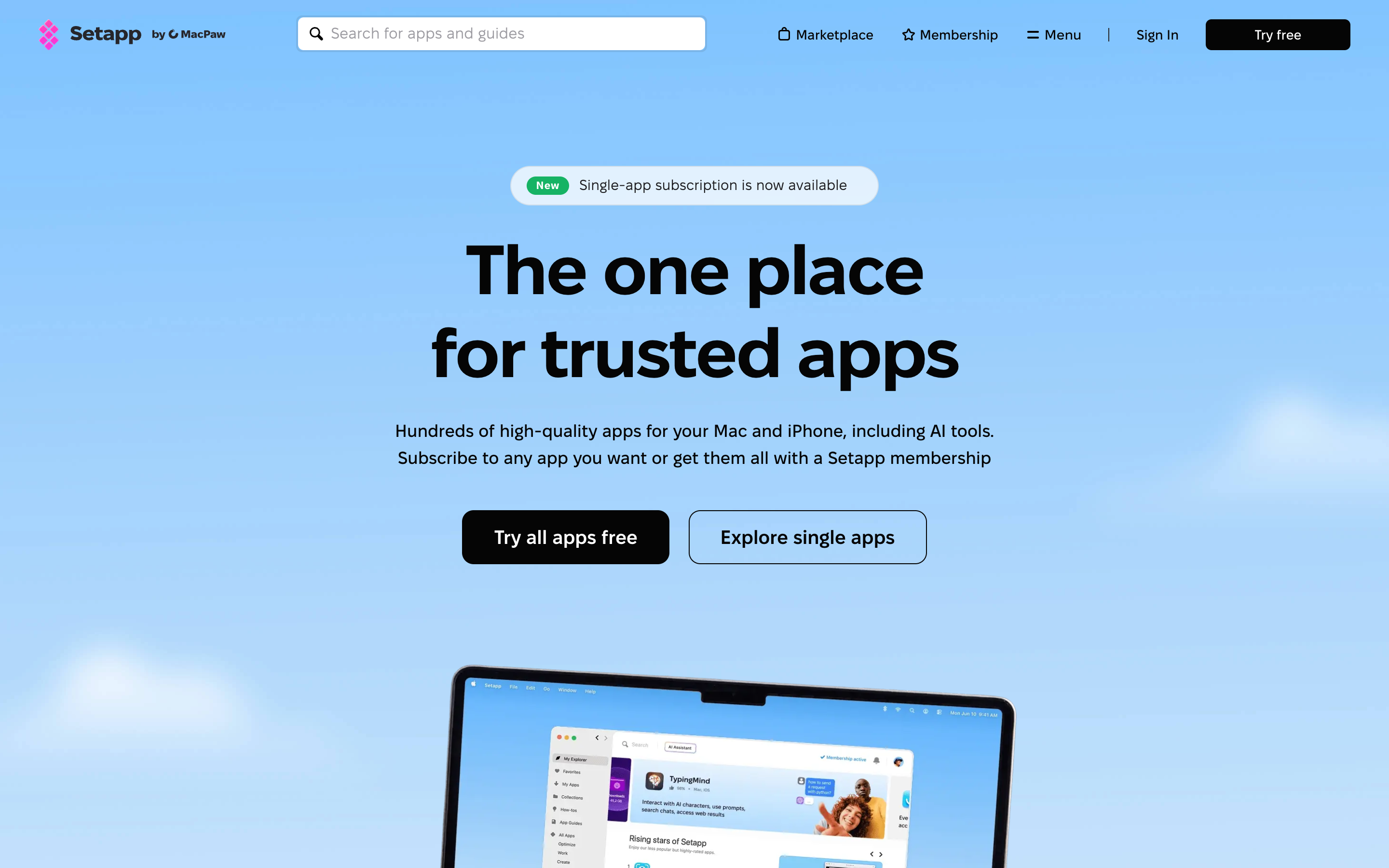 Setapp website screenshot