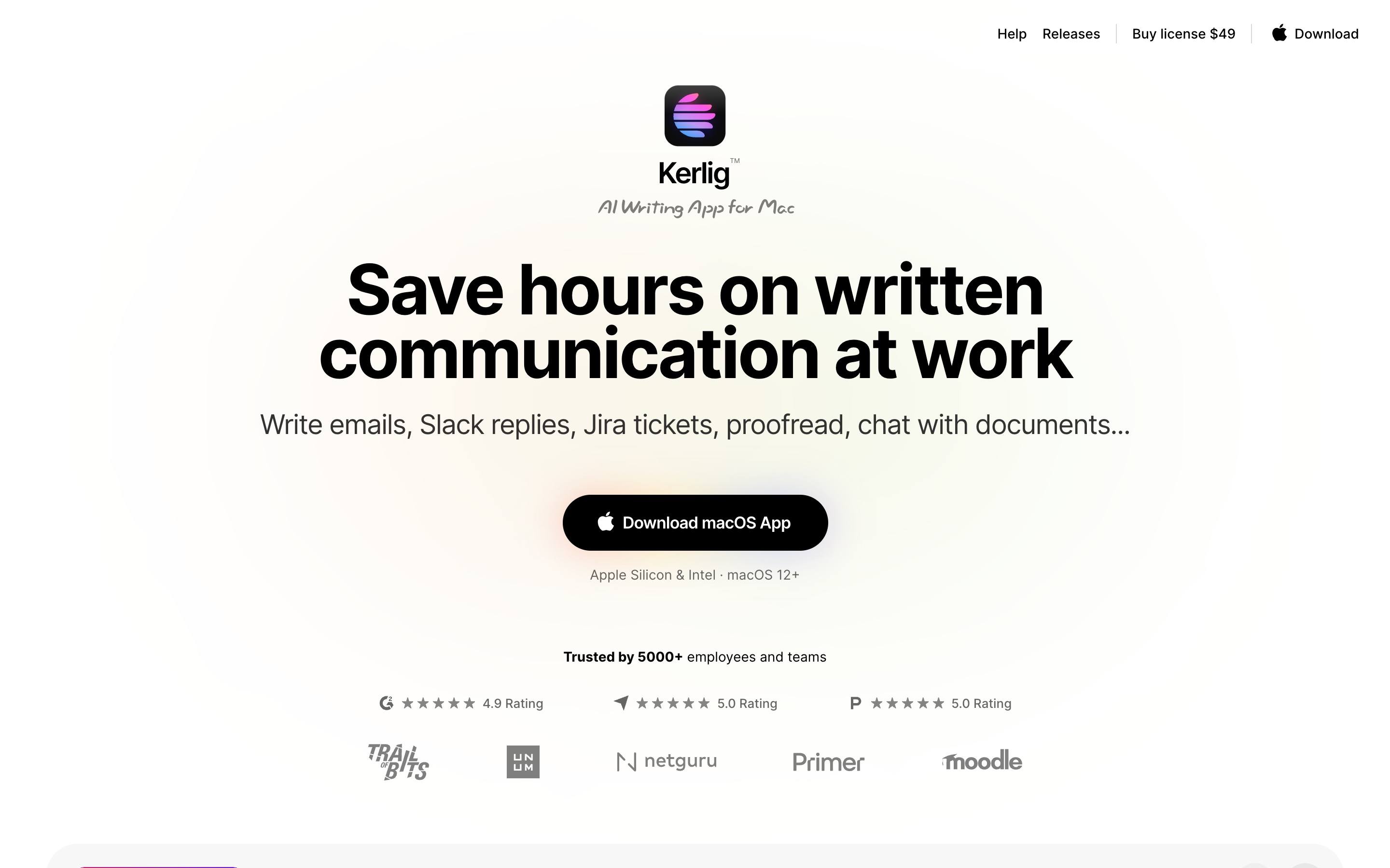 Kerlig website screenshot