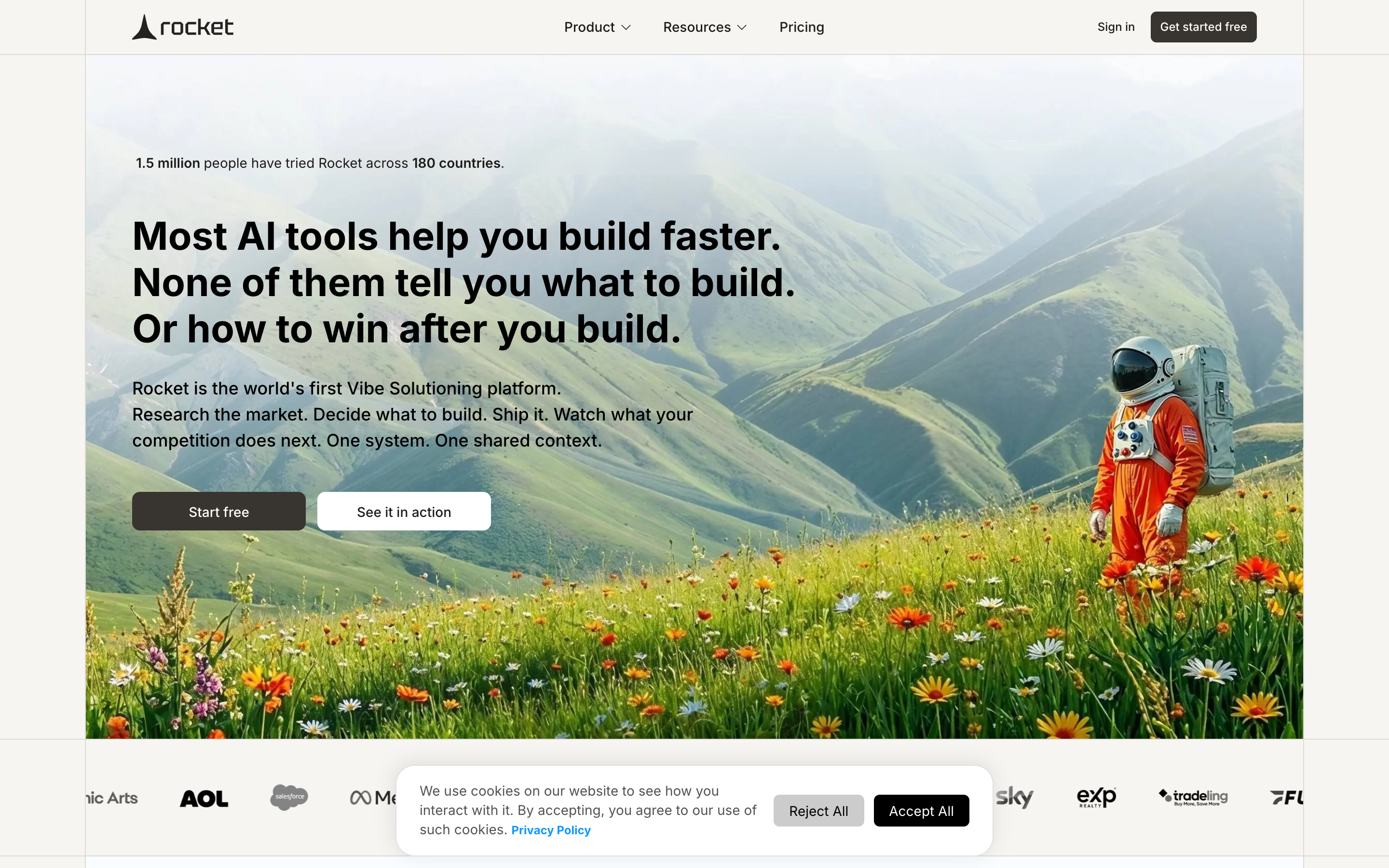 Rocket website screenshot