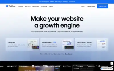 Webflow website screenshot