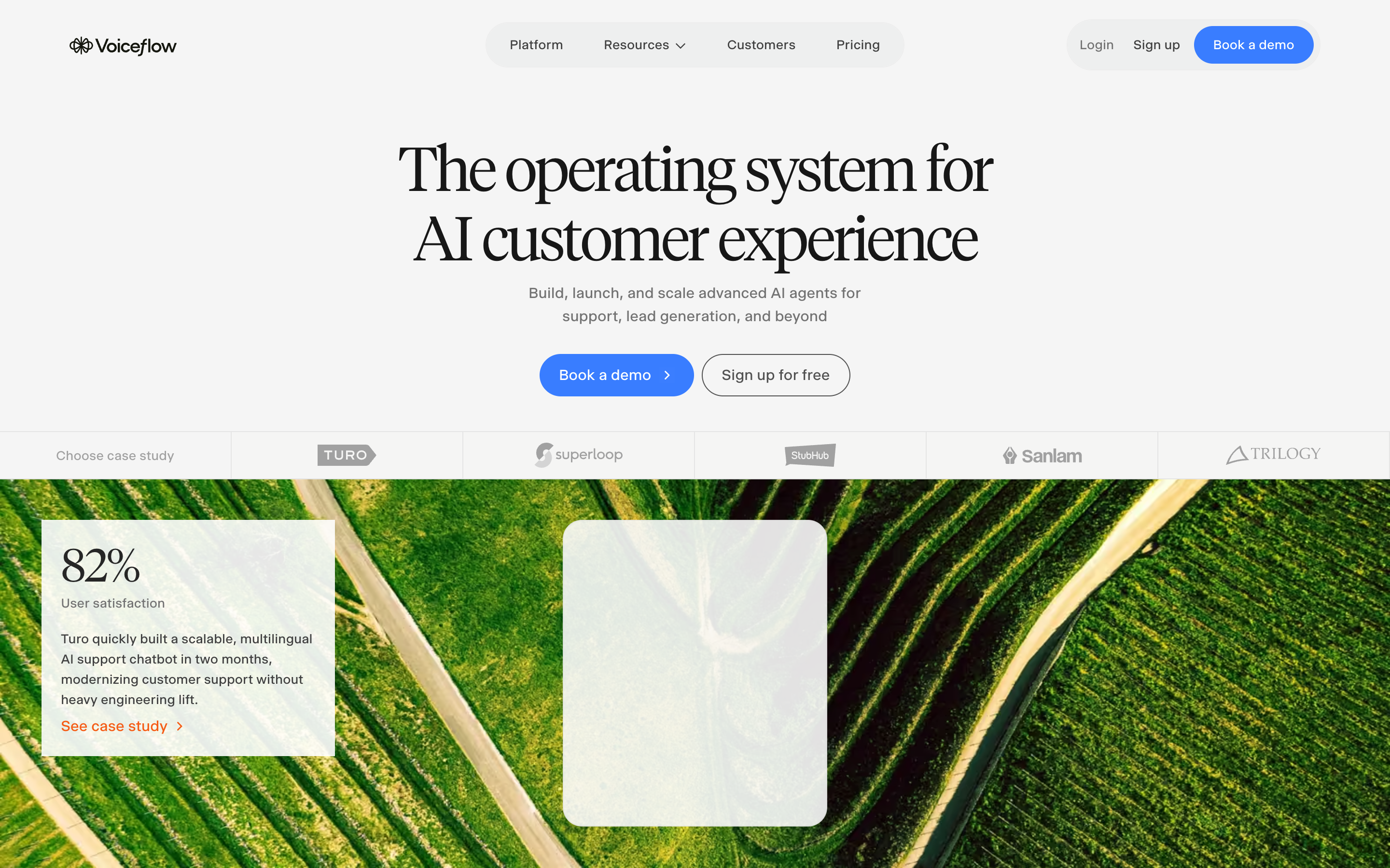 Voiceflow website screenshot