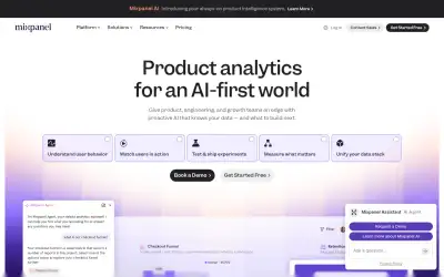 Mixpanel website screenshot