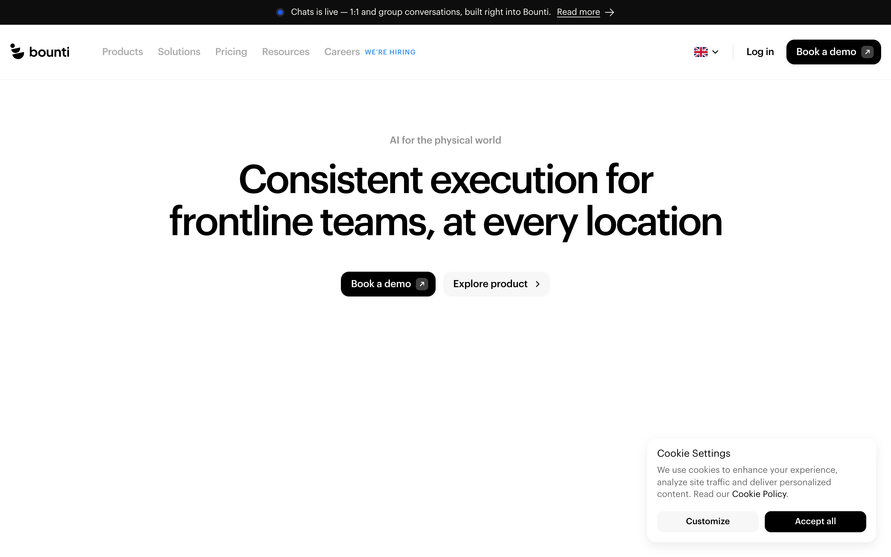 Bounti website screenshot