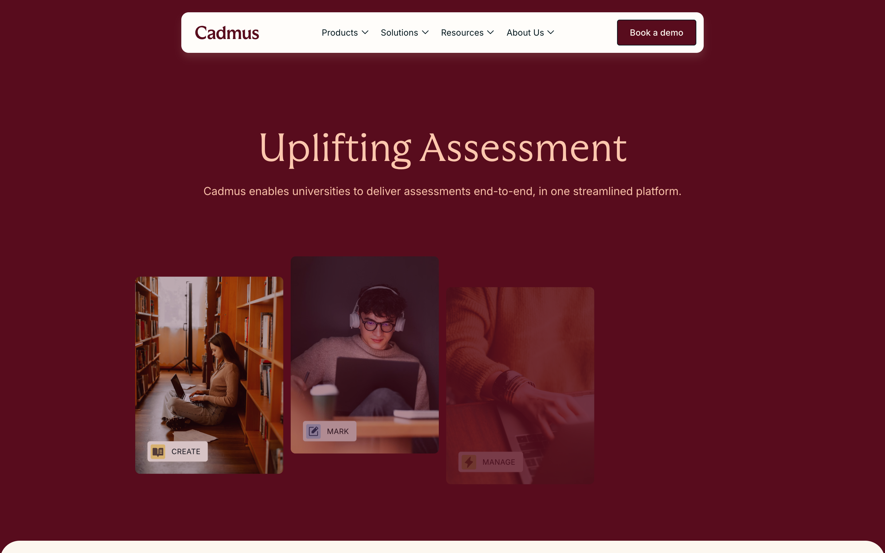 Cadmus website screenshot