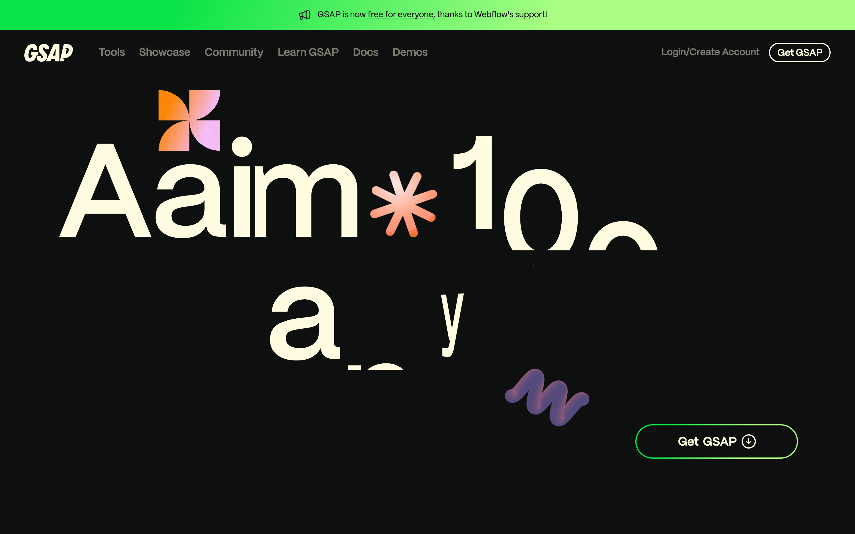 Gsap website screenshot