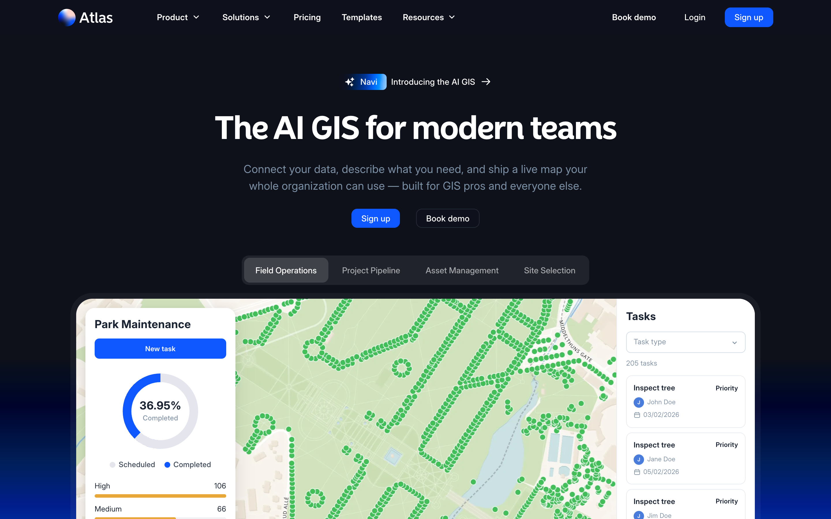 Atlas website screenshot
