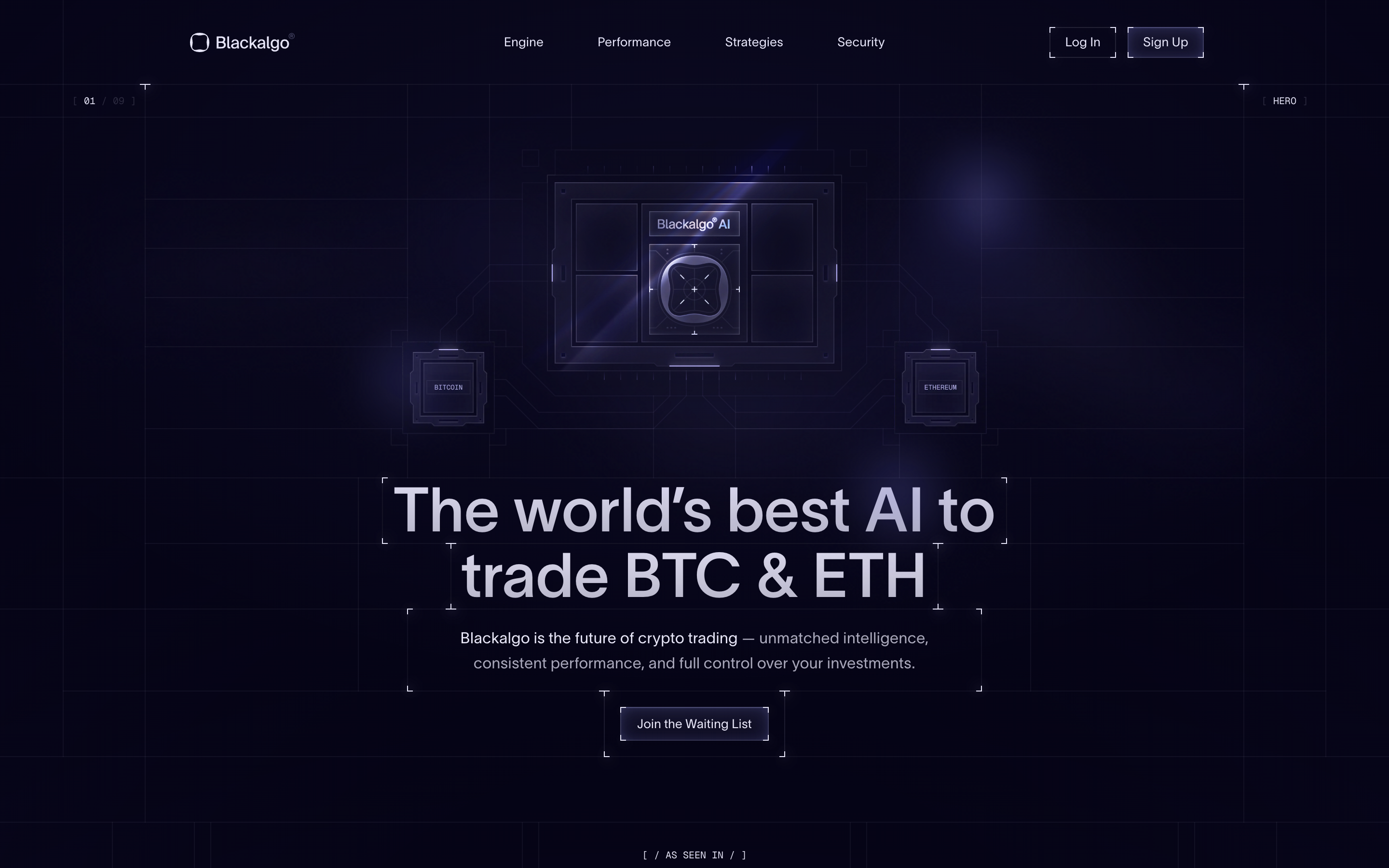 Blackalgo website screenshot