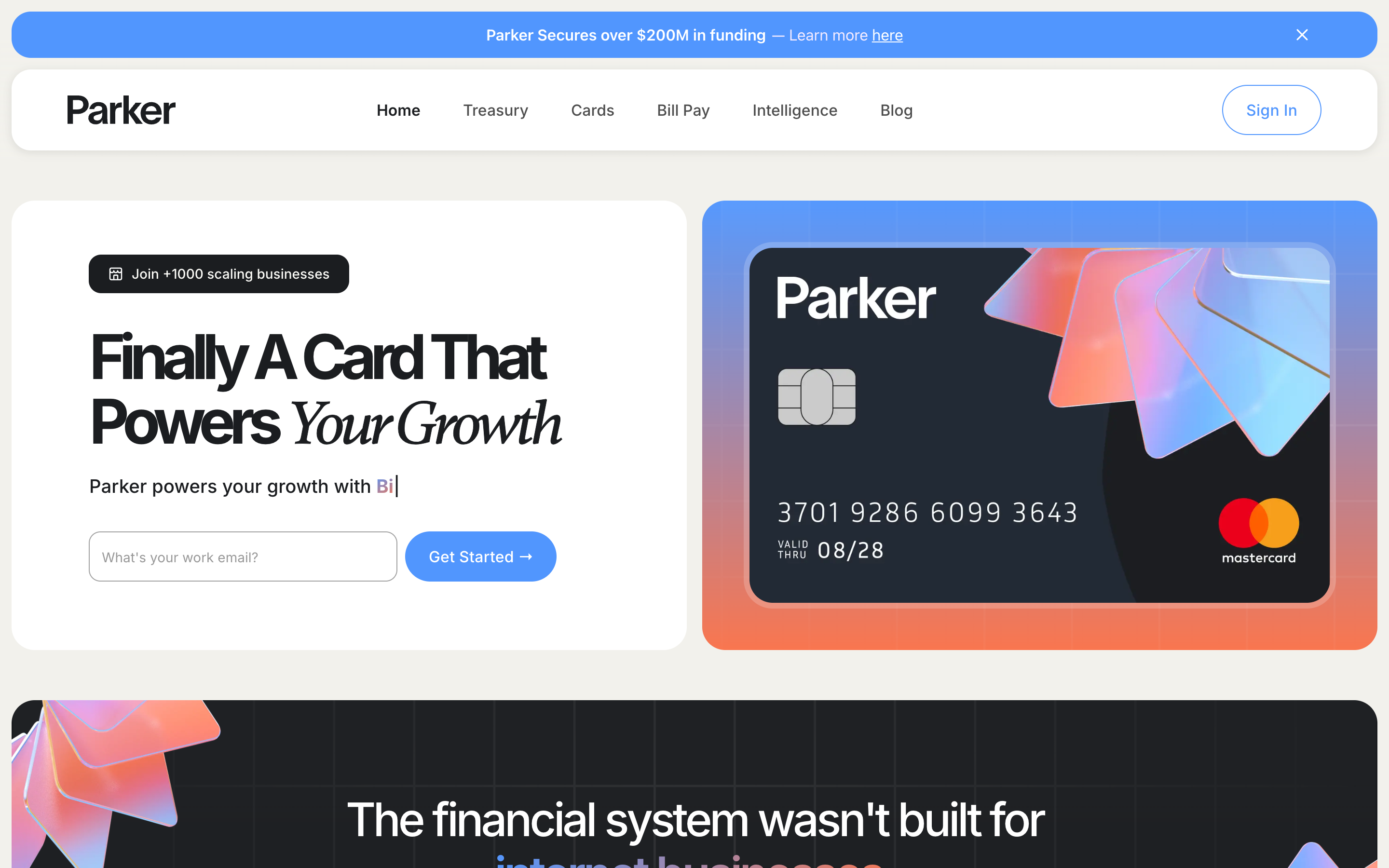 Getparker website screenshot