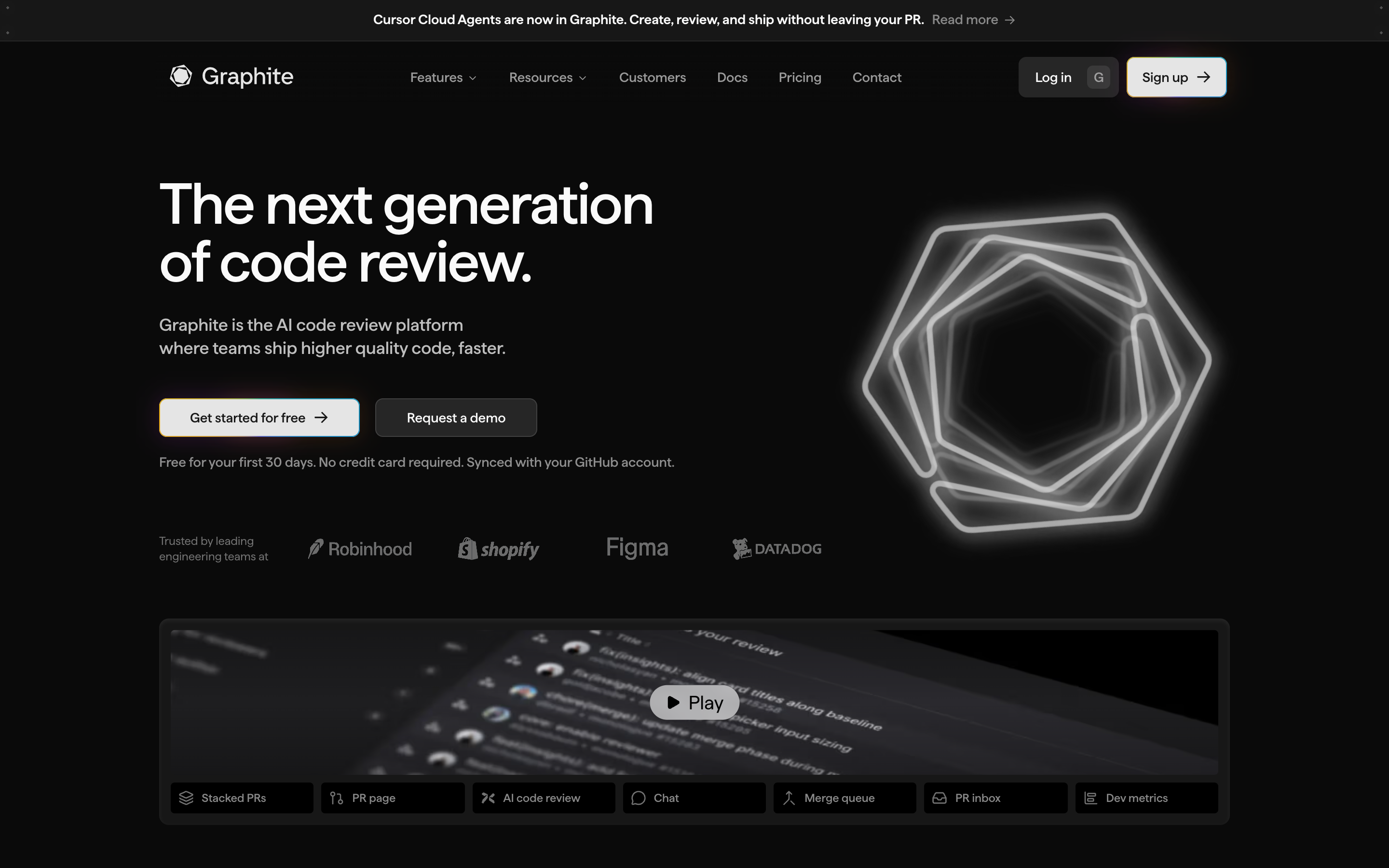 Graphite website screenshot