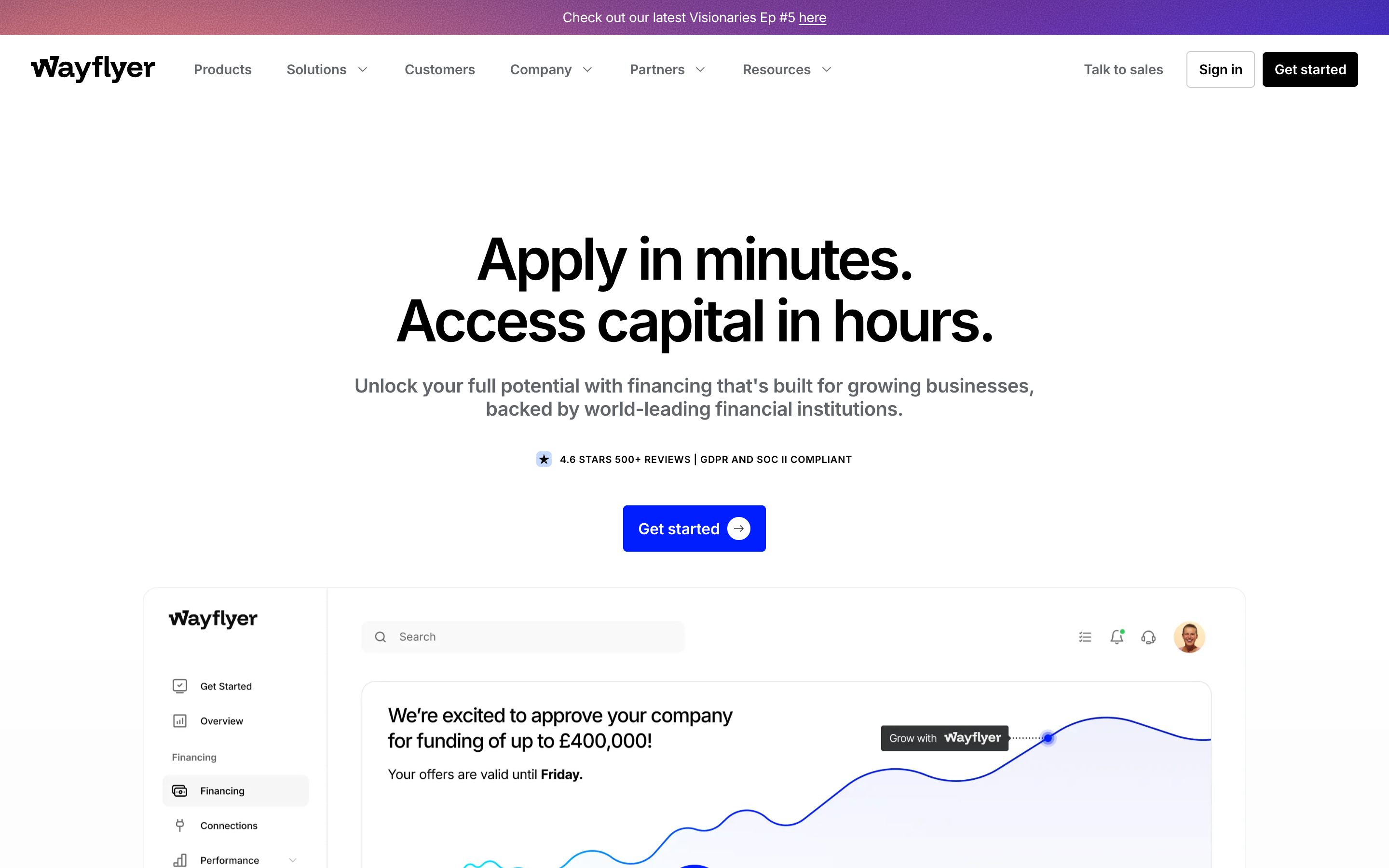 Wayflyer website screenshot