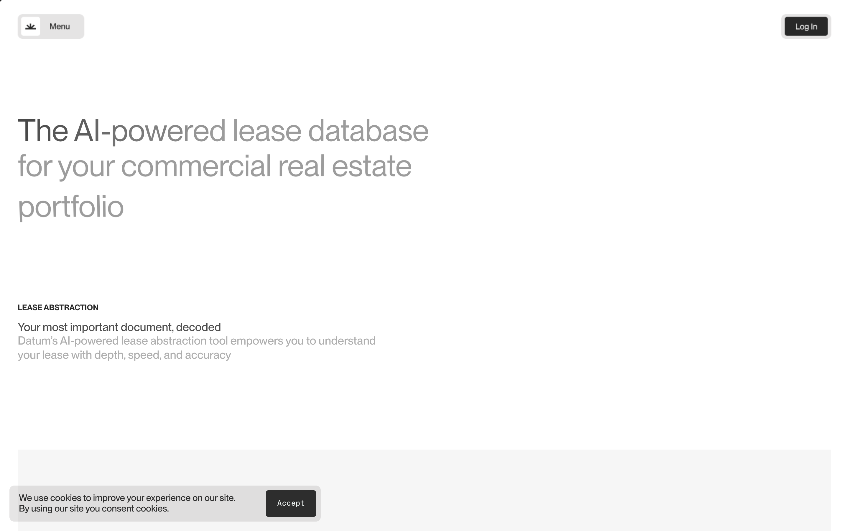 Datum XYZ website screenshot