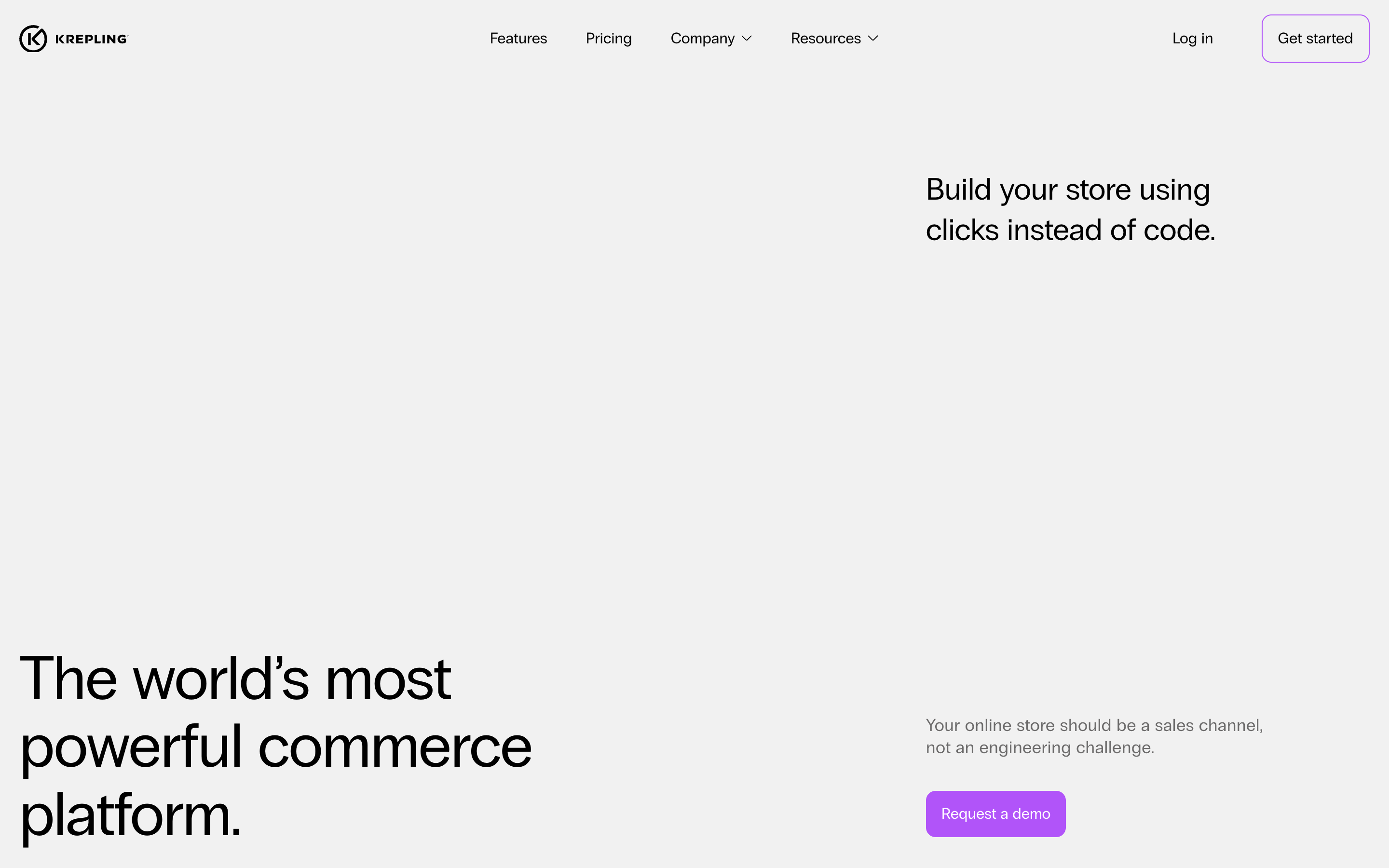 Krepling website screenshot
