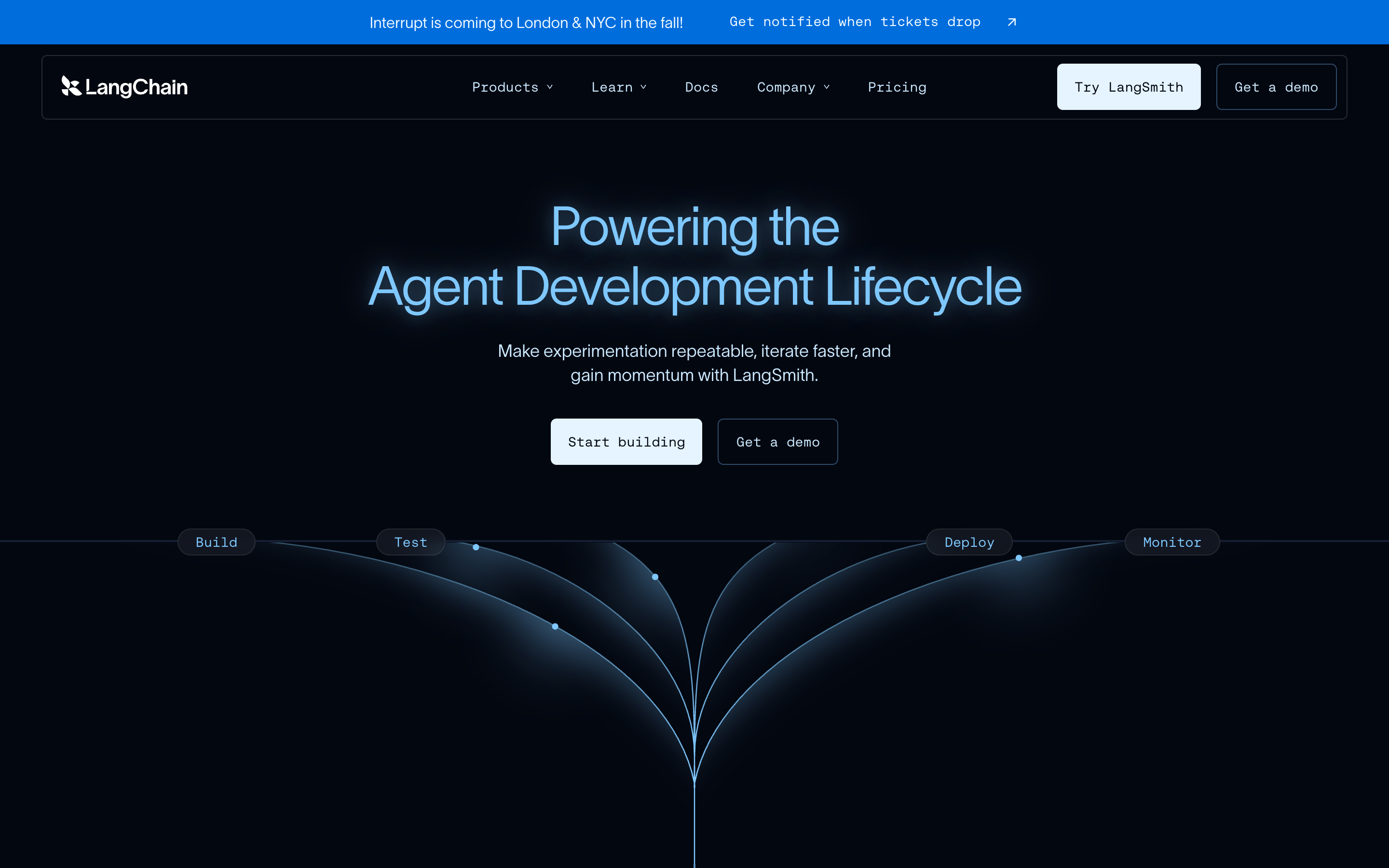 LangChain website screenshot
