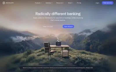 Mercury website screenshot