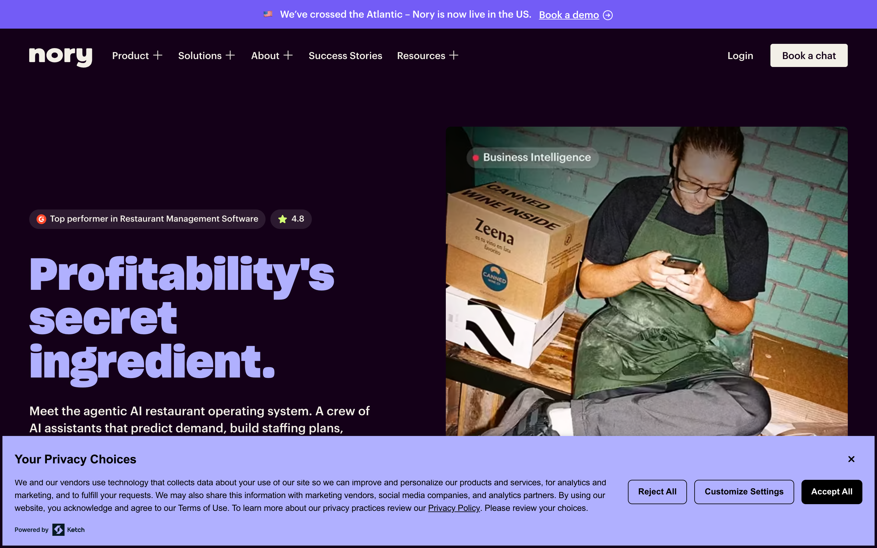 Nory website screenshot