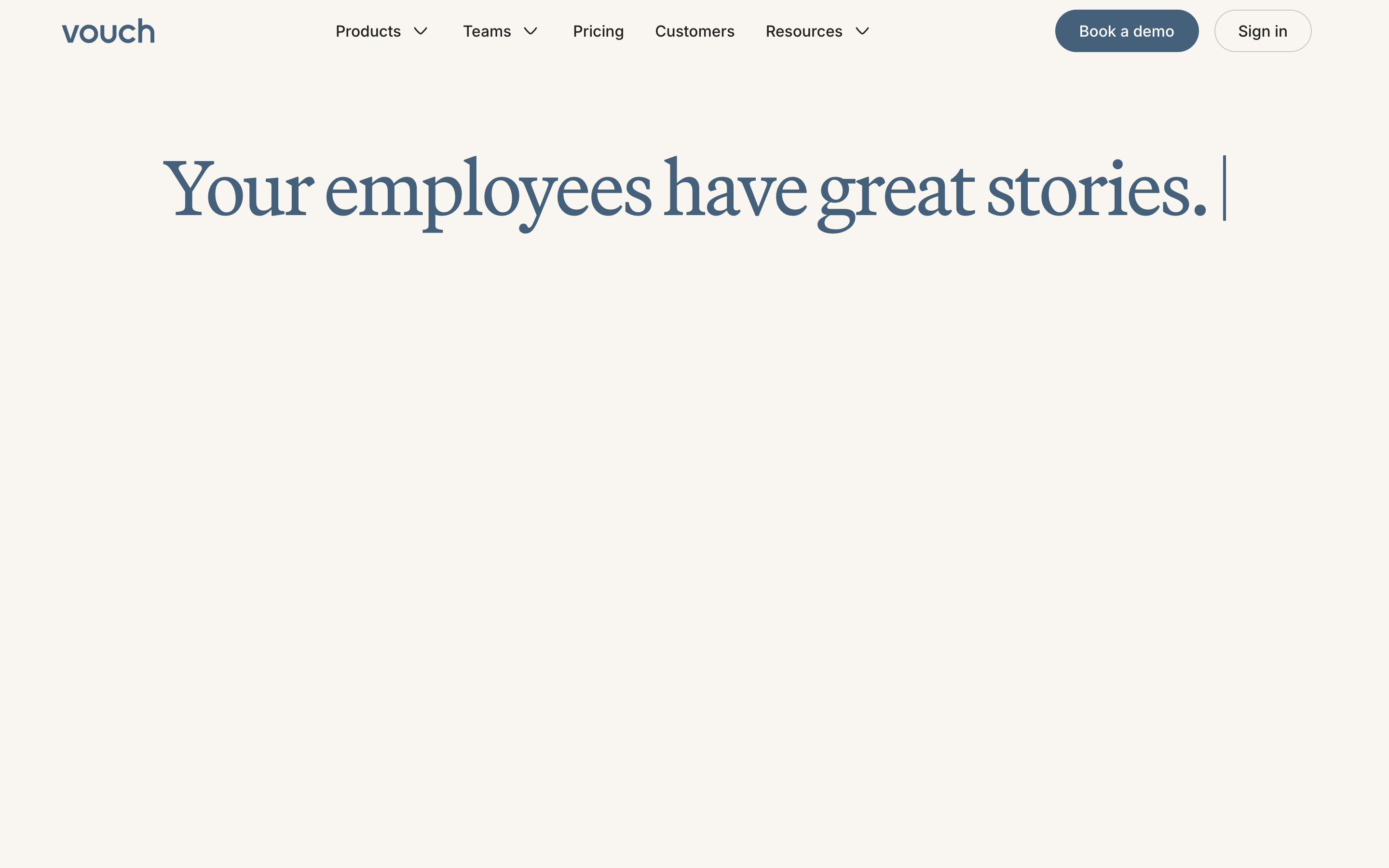 Vouchfor website screenshot