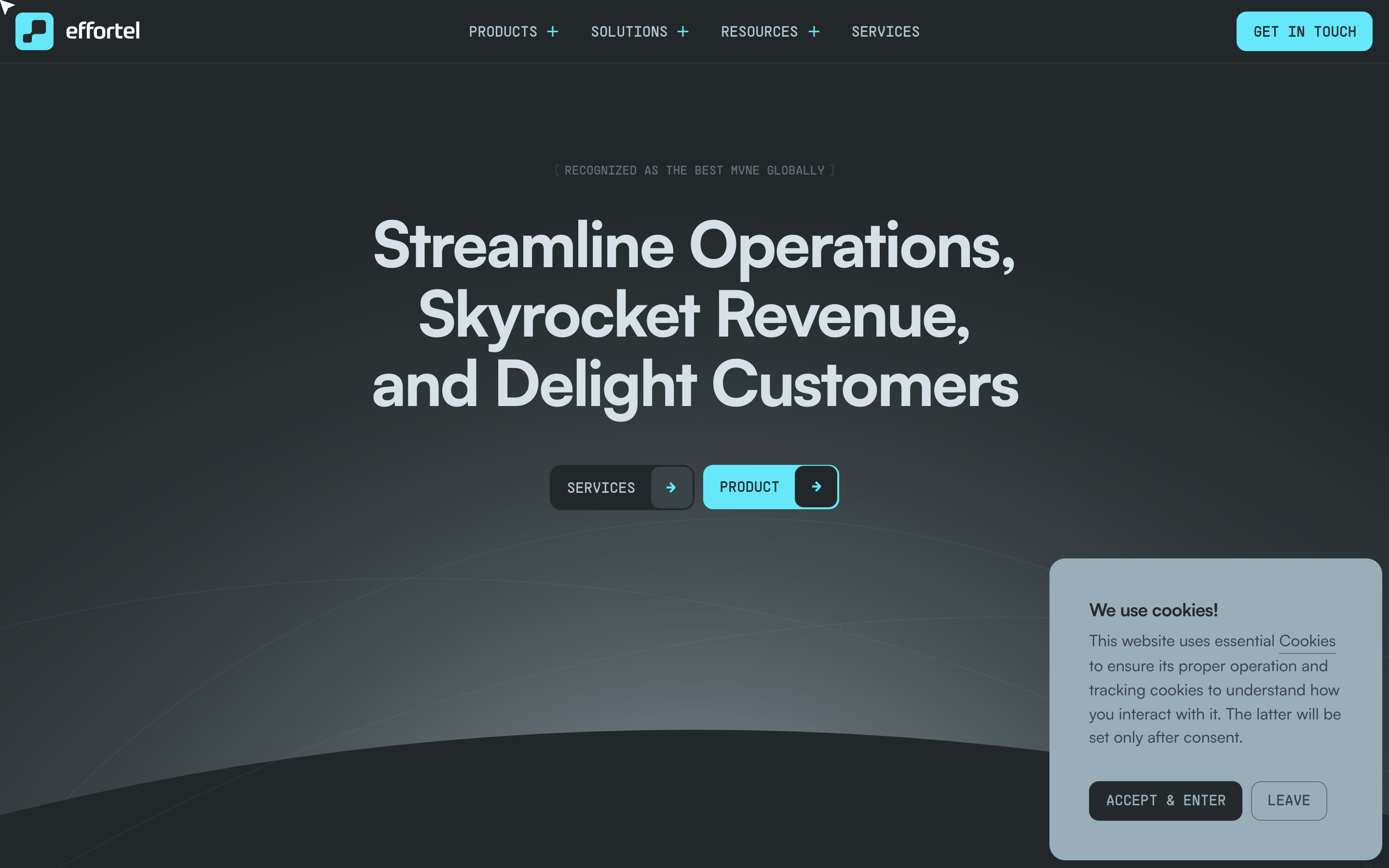 Effortel website screenshot