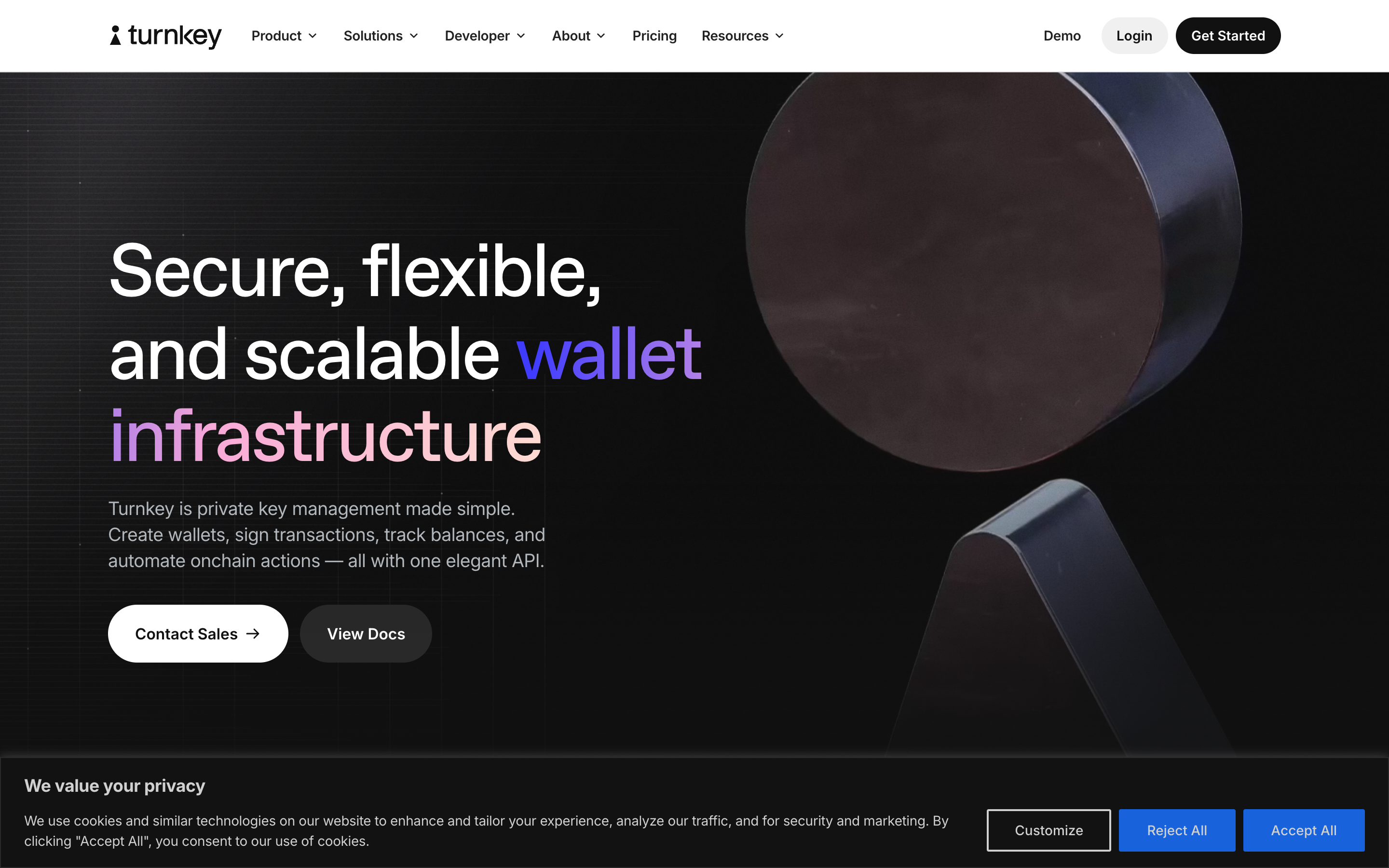 Turnkey website screenshot