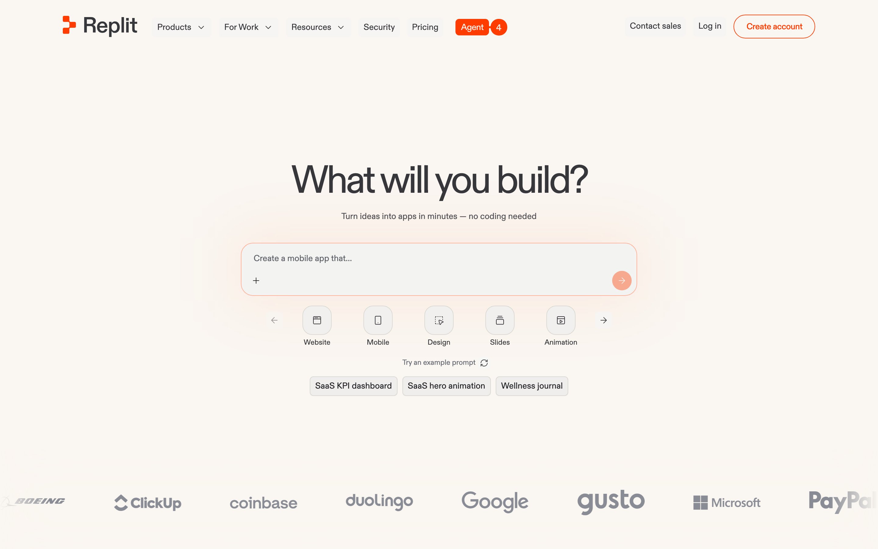 Replit website screenshot