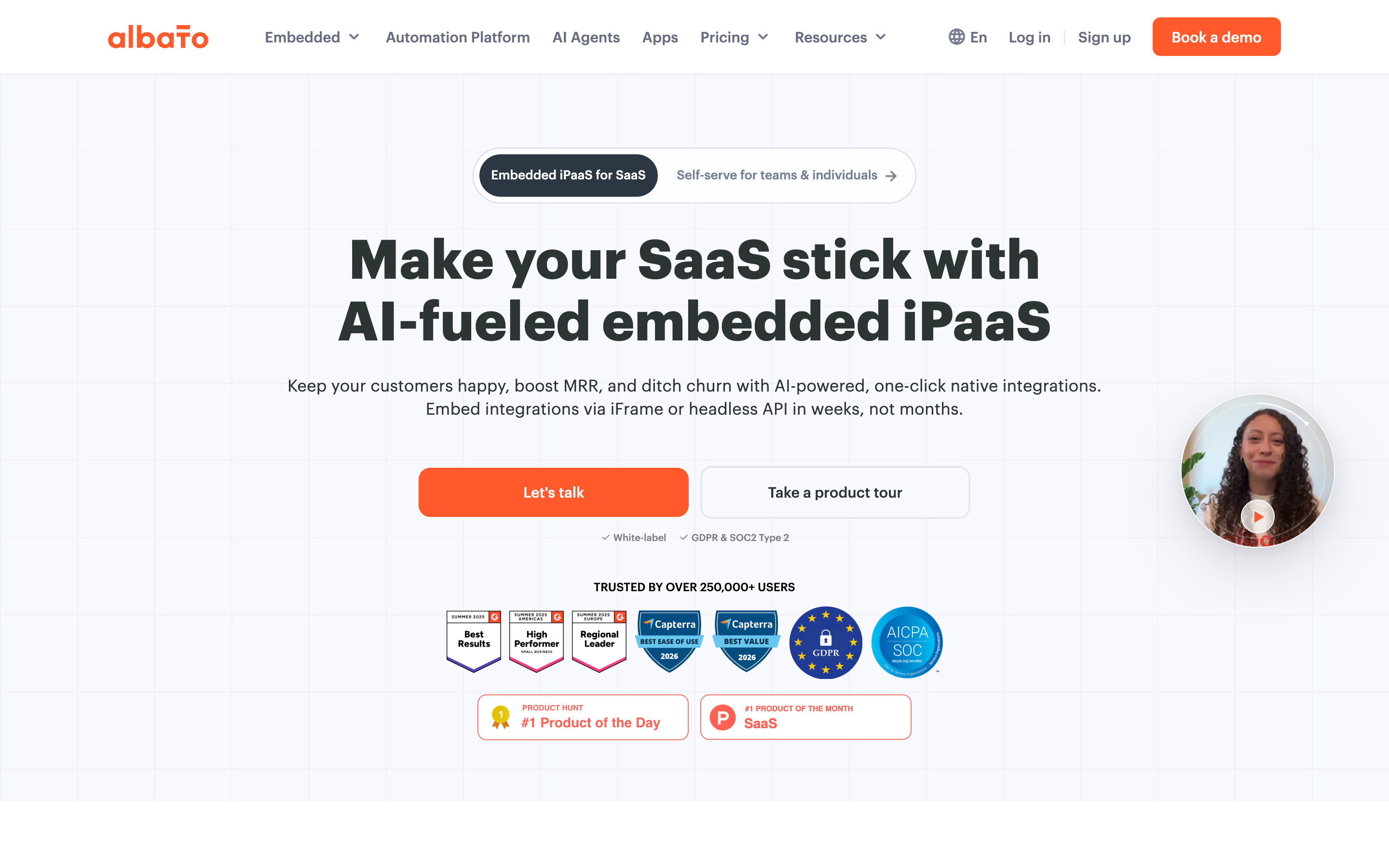 Albato website screenshot