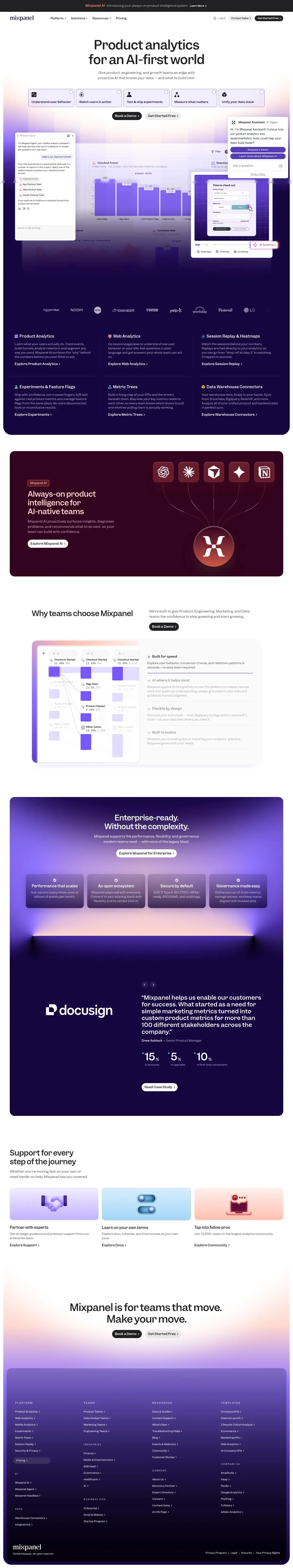 Mixpanel desktop screenshot