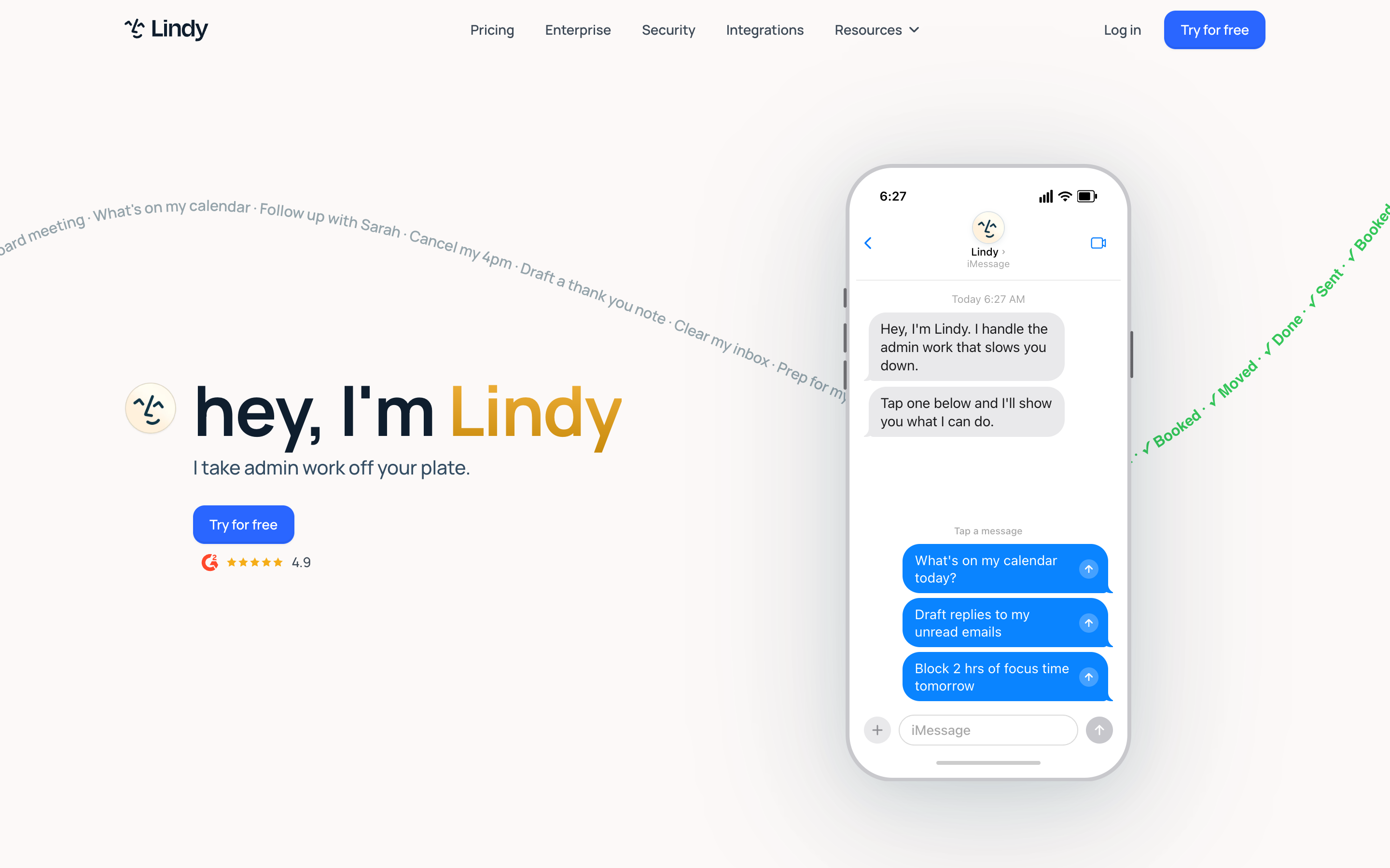 Lindy website screenshot