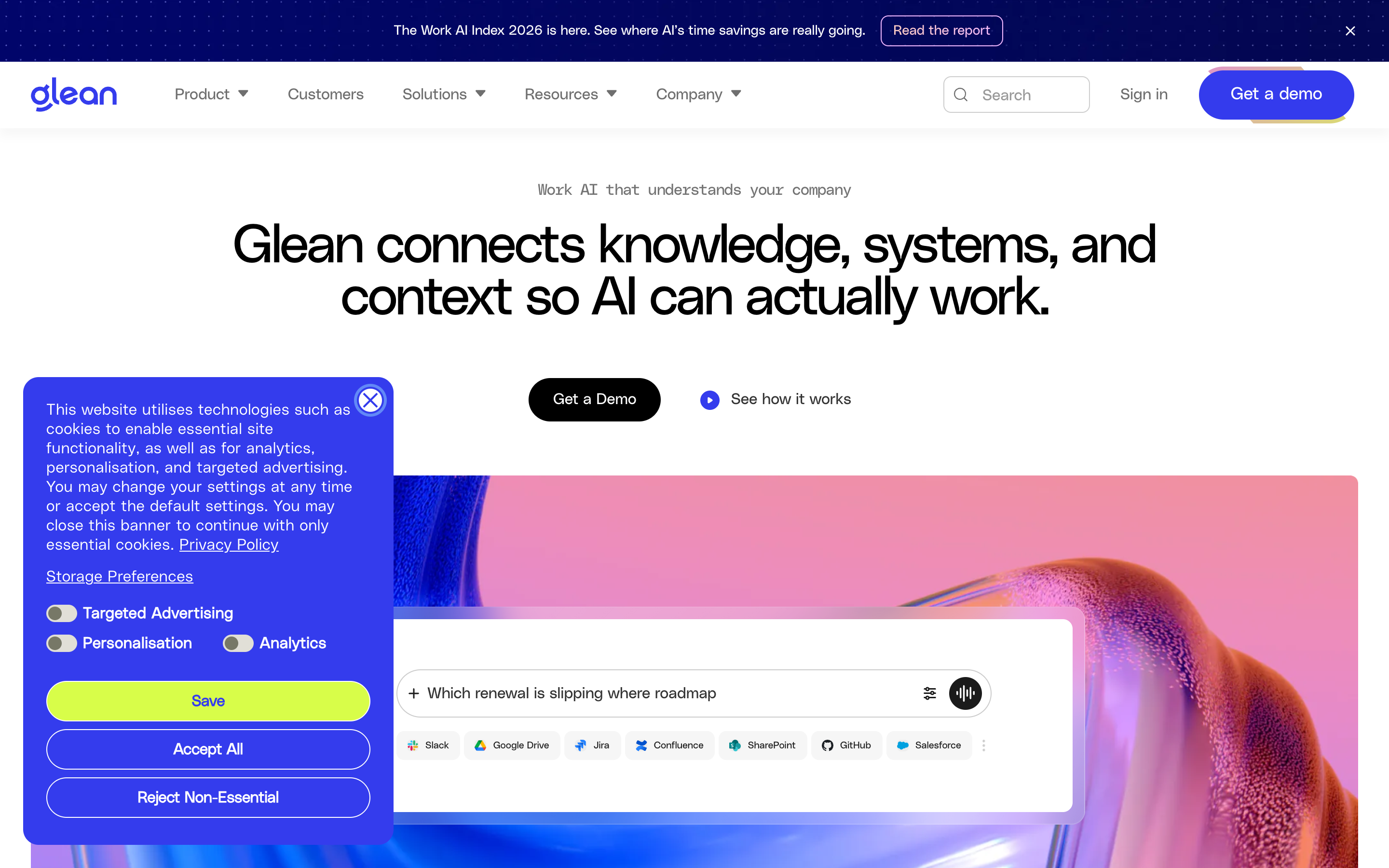 Glean website screenshot