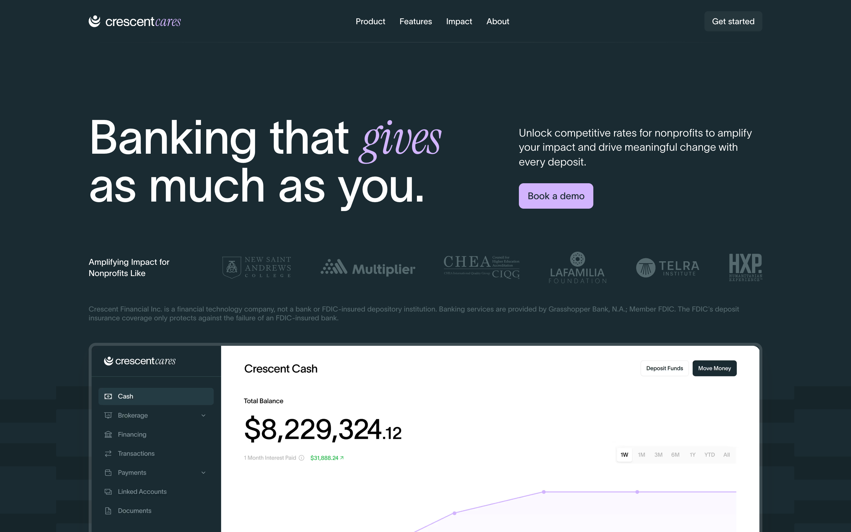 Crescentcares website screenshot