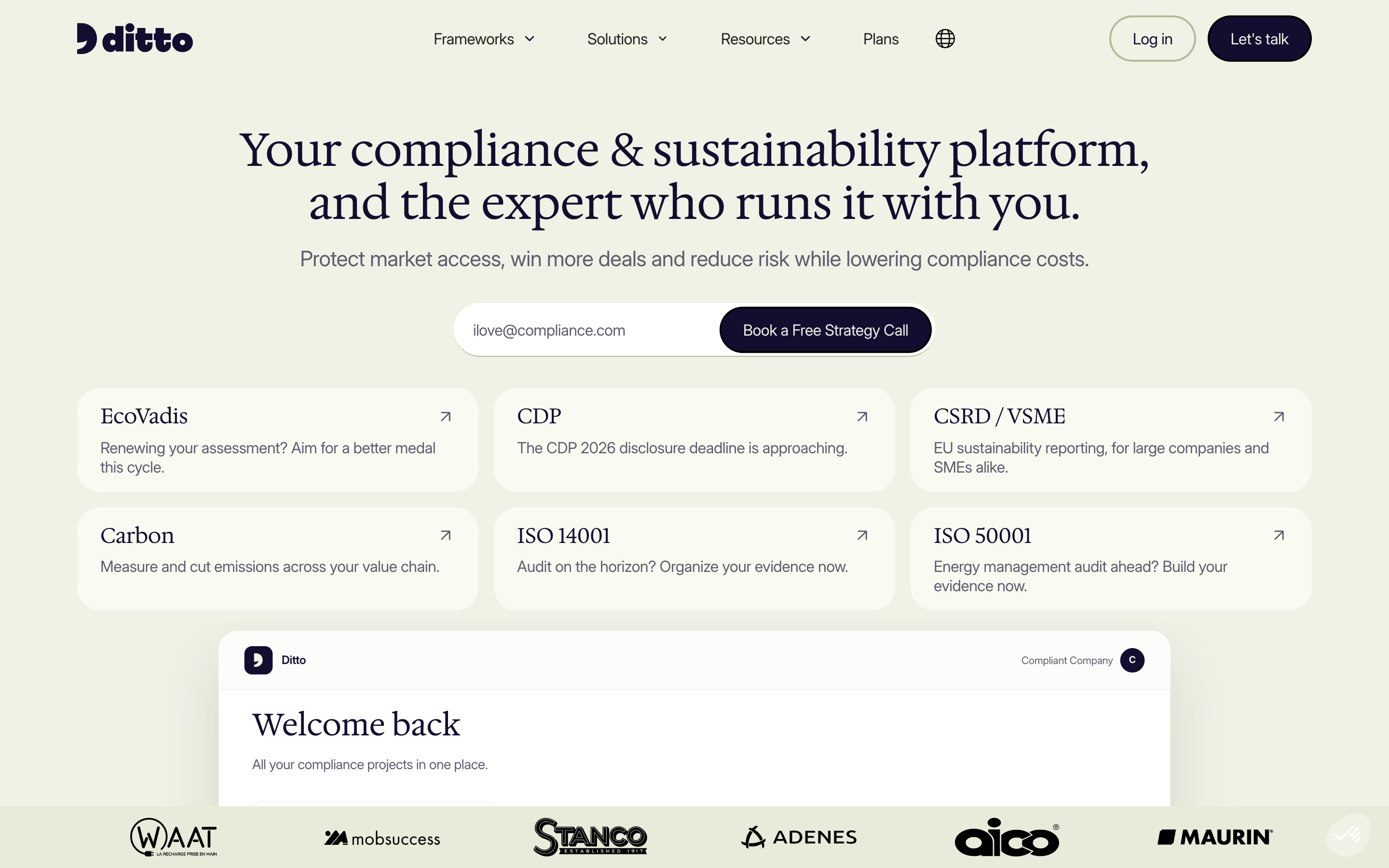 Ditto Trust website screenshot