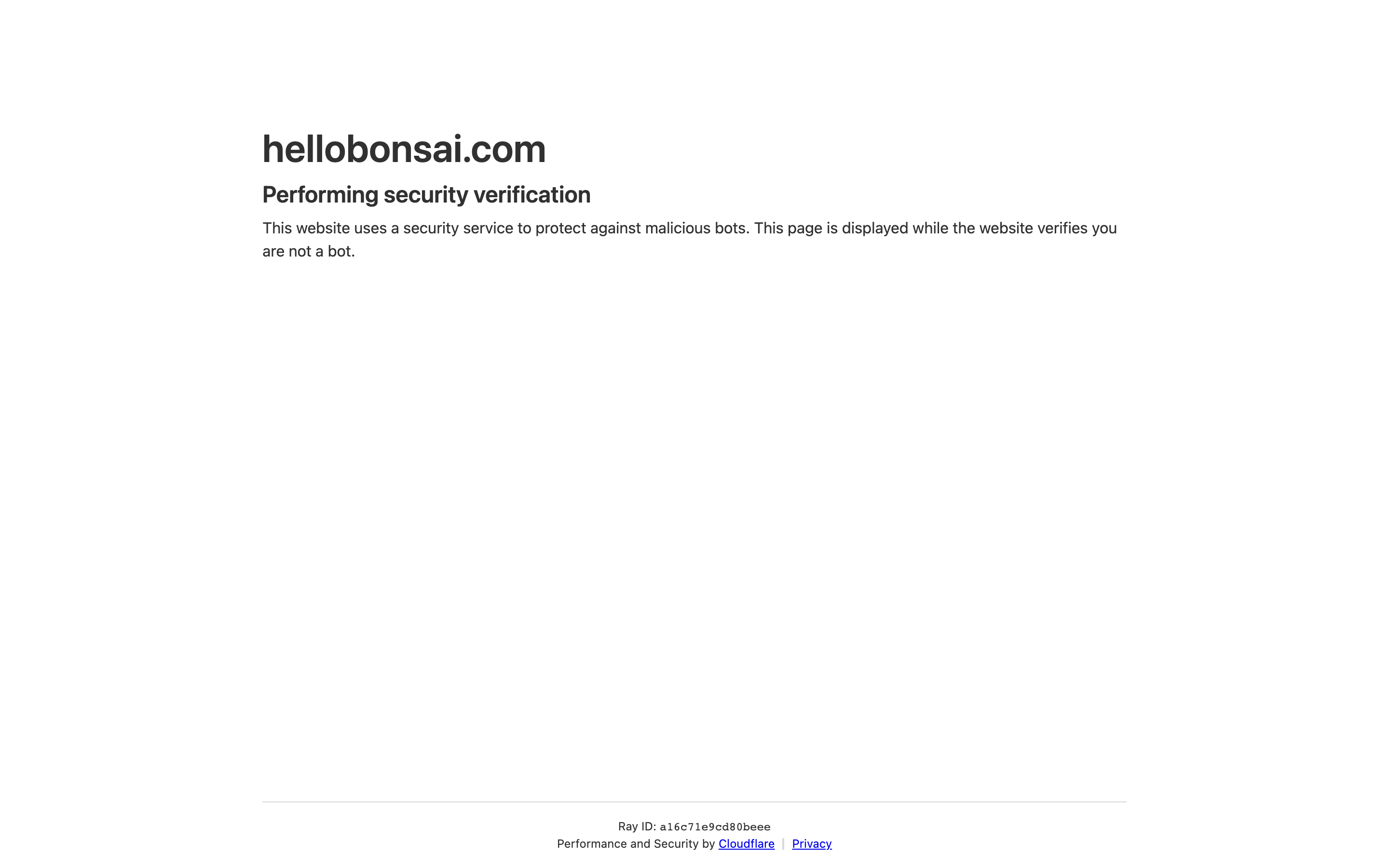 Hellobonsai website screenshot