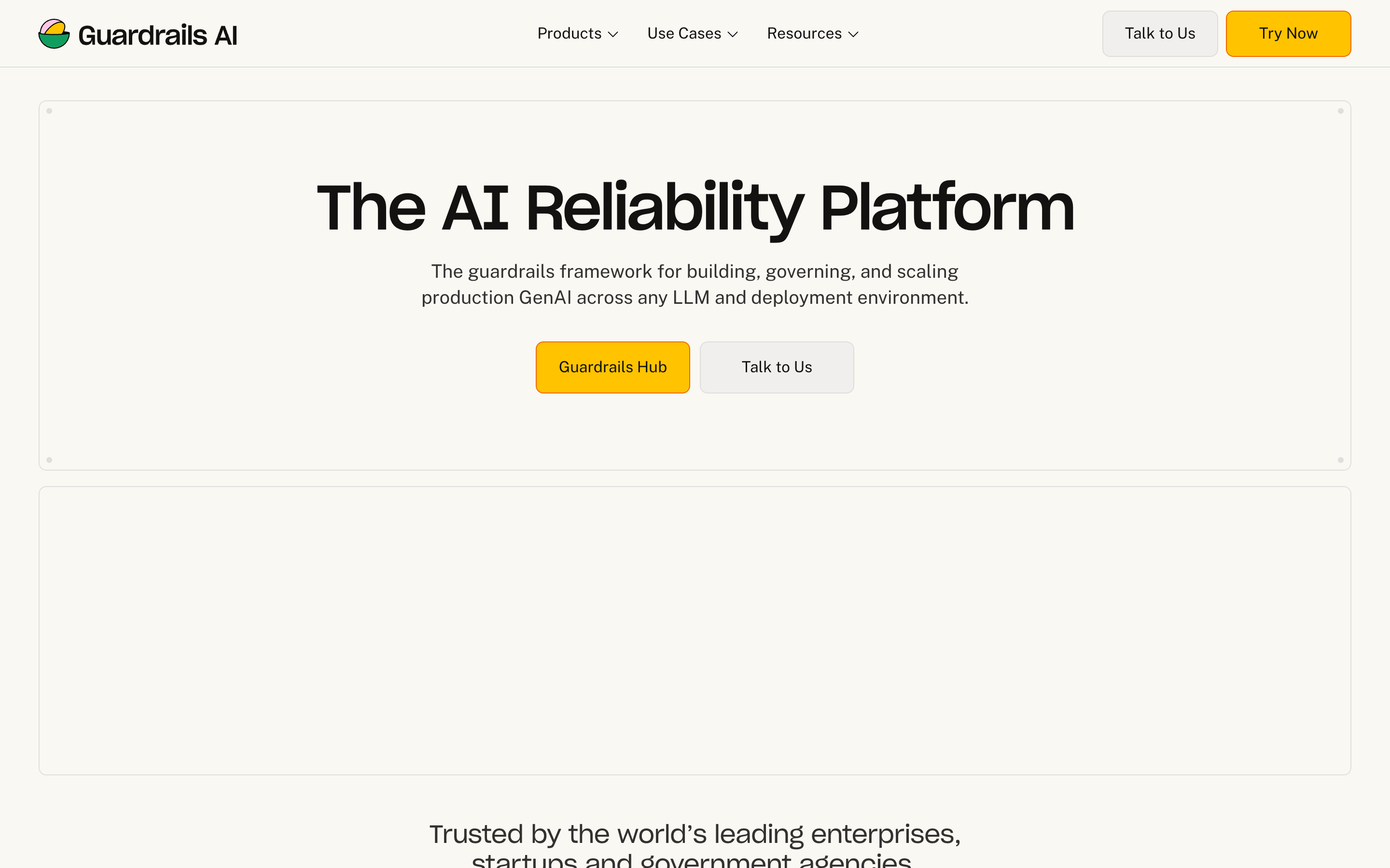 Guardrailsai website screenshot