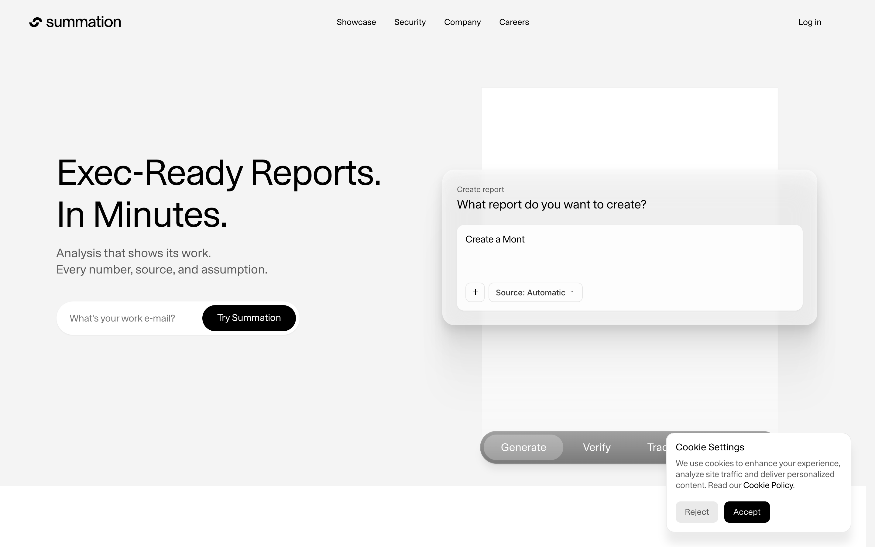 Summation website screenshot