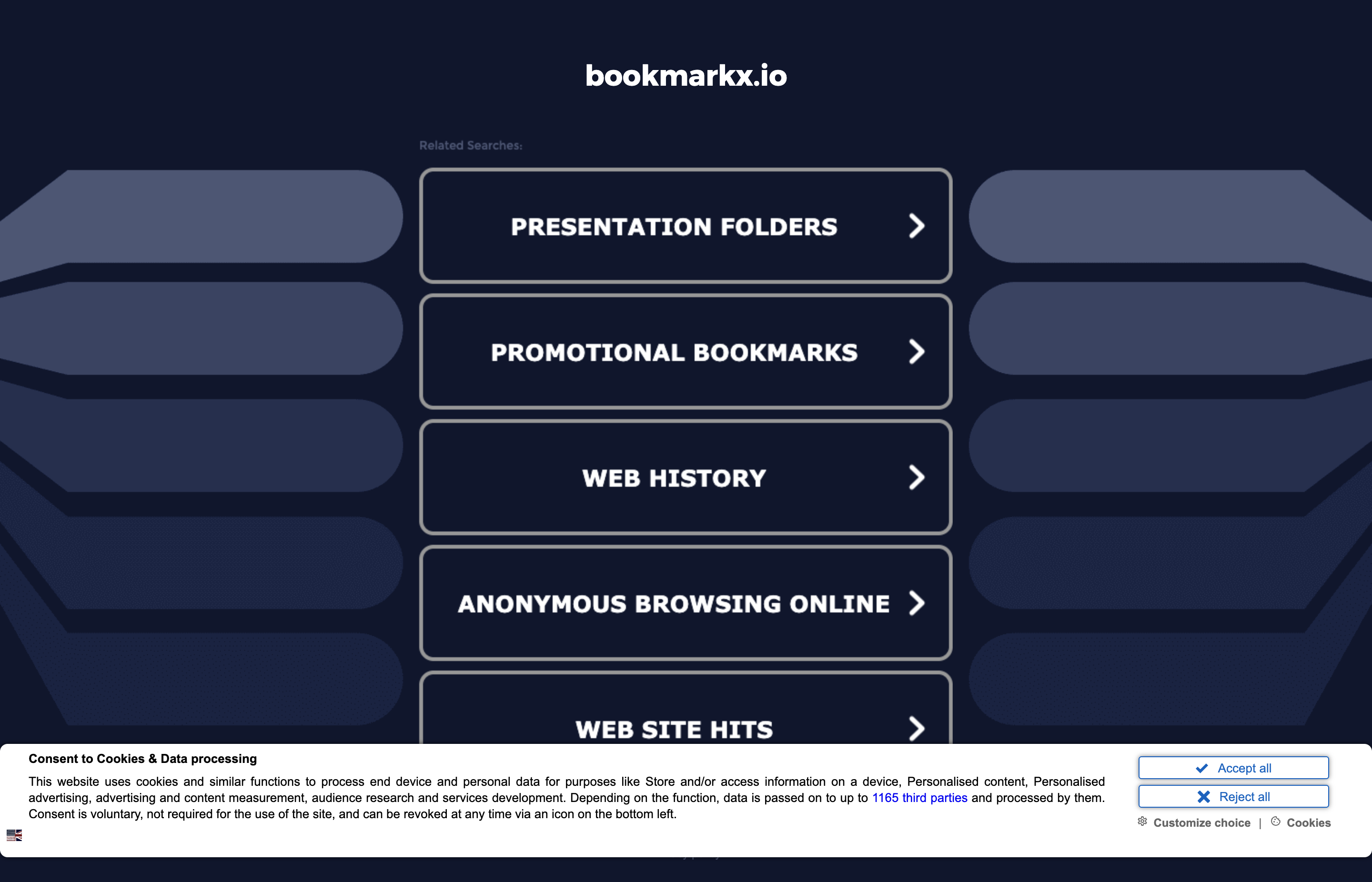Bookmarkx desktop screenshot