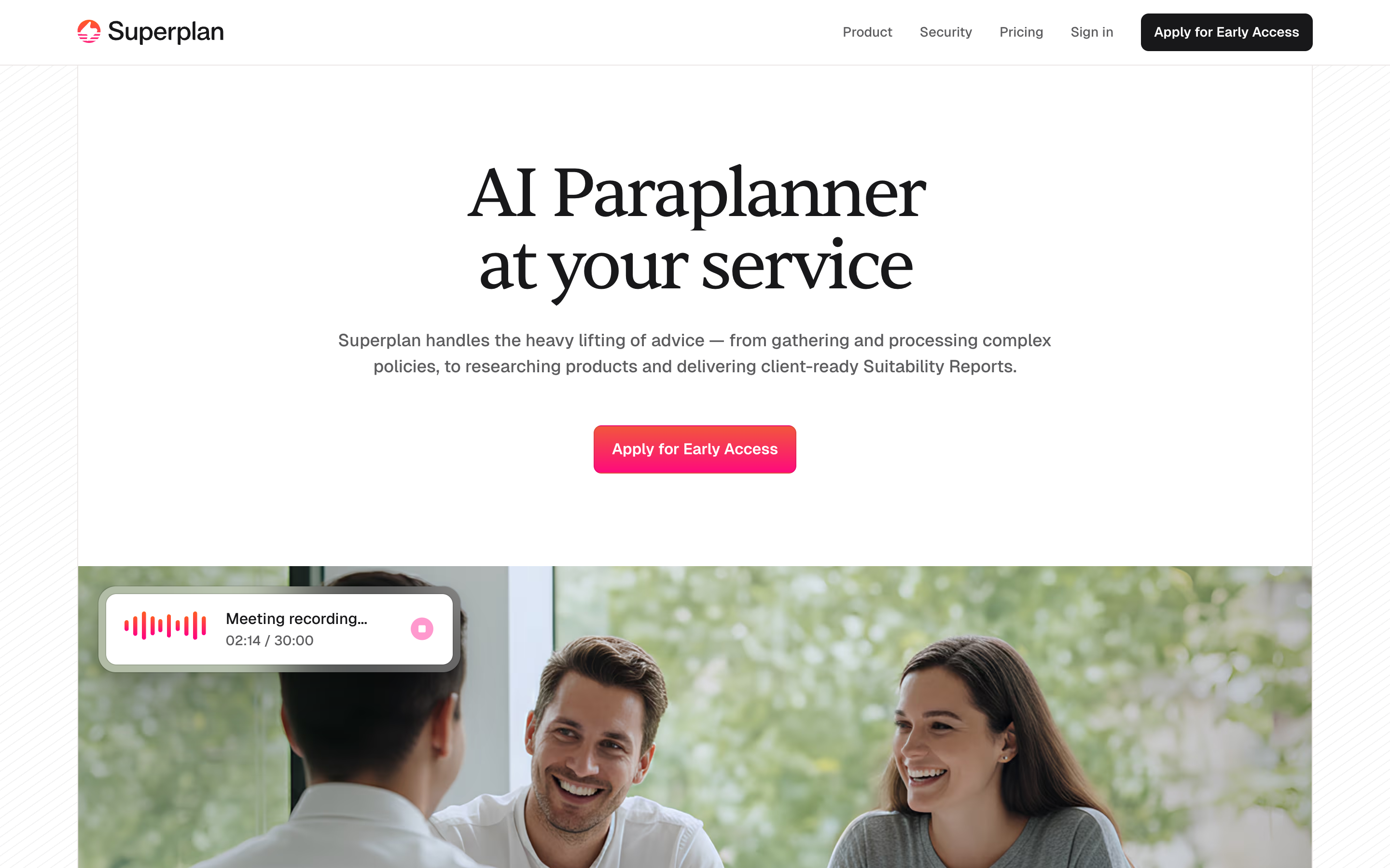 Superplan website screenshot